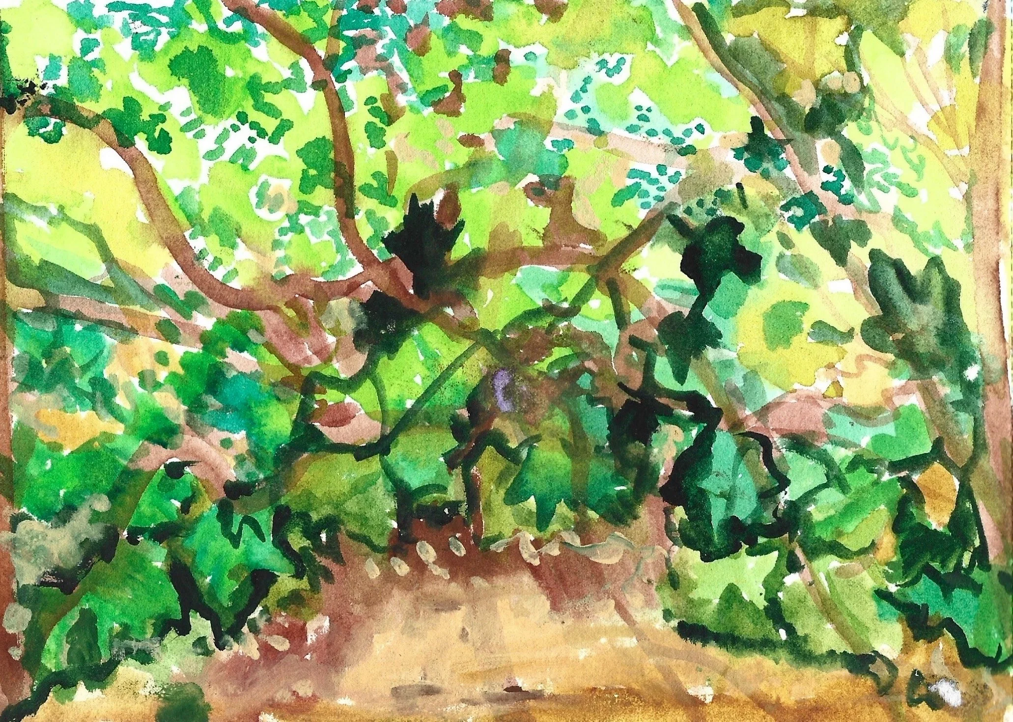 Fig 32.  Watercolor on Paper, 5" x 8"