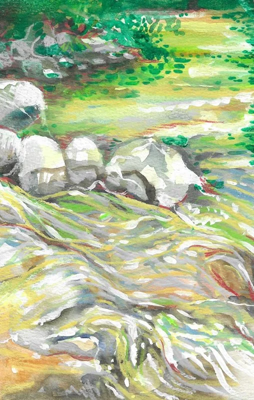 Fig 26.  Watercolor on Paper, 5" x 8"