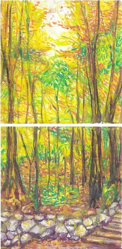 Fig. 4 Watercolor on Paper, 5" x 11"