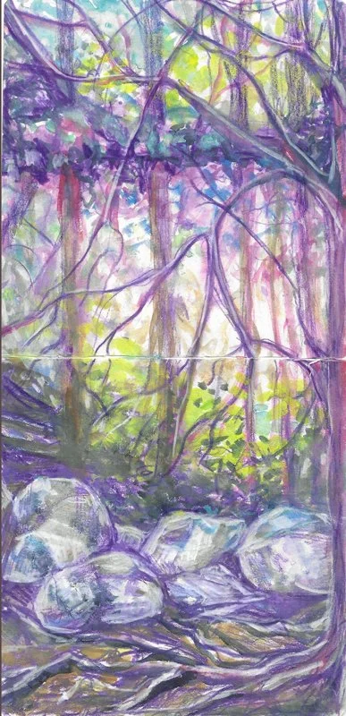 Fig 3. Watercolor on Paper, 5" x 11"
