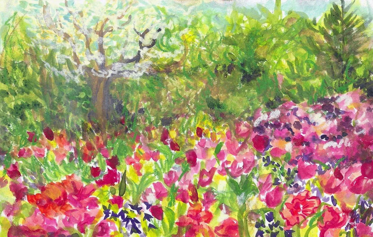 Fig 15.  Watercolor on Paper, 5" x 8"