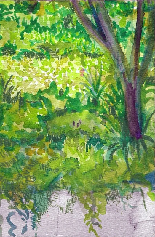 Fig 28.  Watercolor on Paper, 5" x 8"