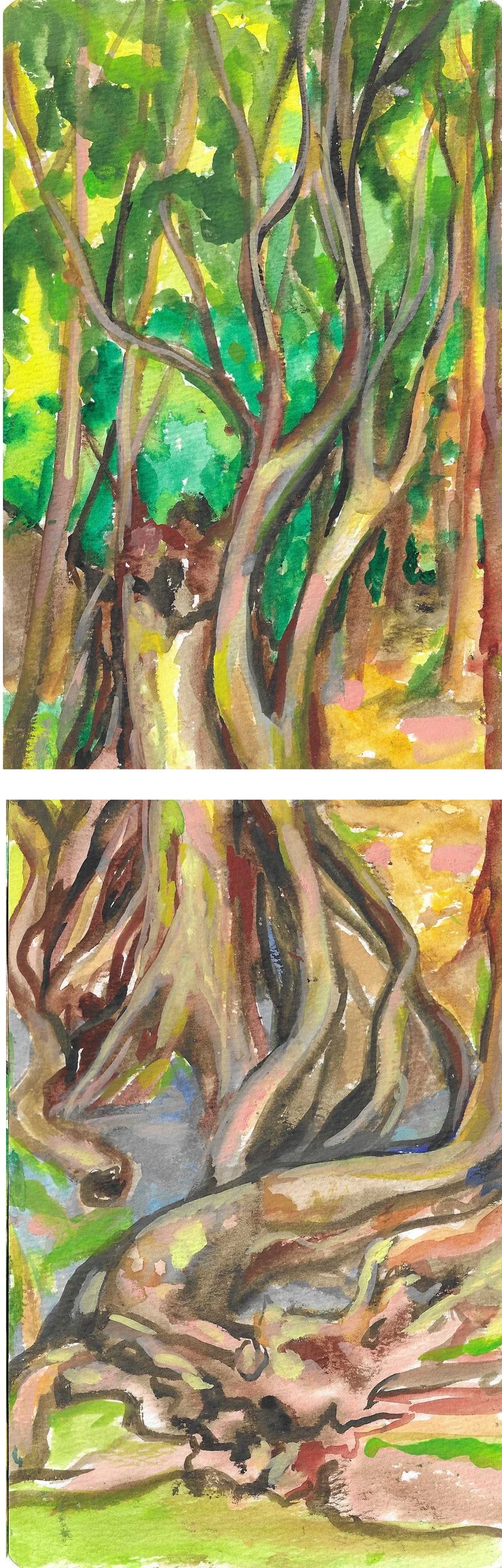 Fig 7. Watercolor on Paper, 5" x 16"