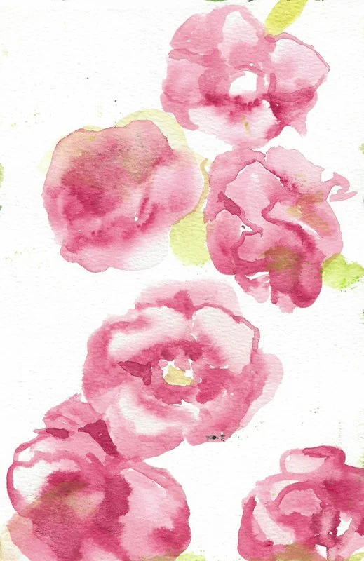 Fig 34.  Watercolor on Paper, 5" x 8"