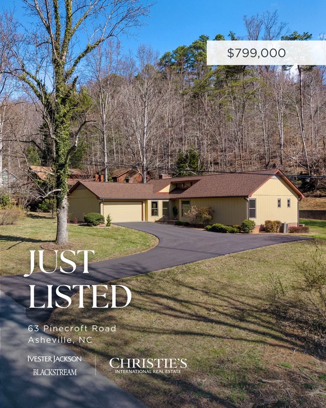 JUST LISTED
63 Pinecroft Road
Asheville, NC

4BD | 3BA | 2,940 sq ft
$799,000
👉🏻Listing link in bio

Agents: GO AND SHOW! Book your showing!
A spacious and newly renovated home in the established Beaverdam neighborhood of North Asheville, this 4-be