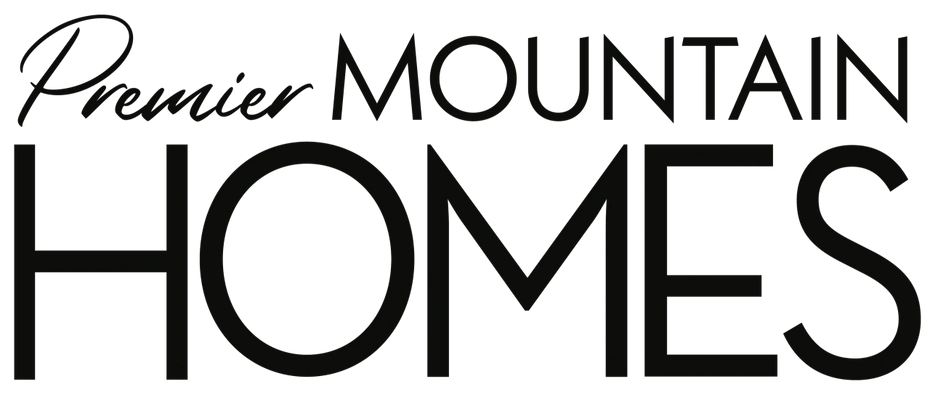 Text reading "Premier Mountain Homes" in black font on a white background.