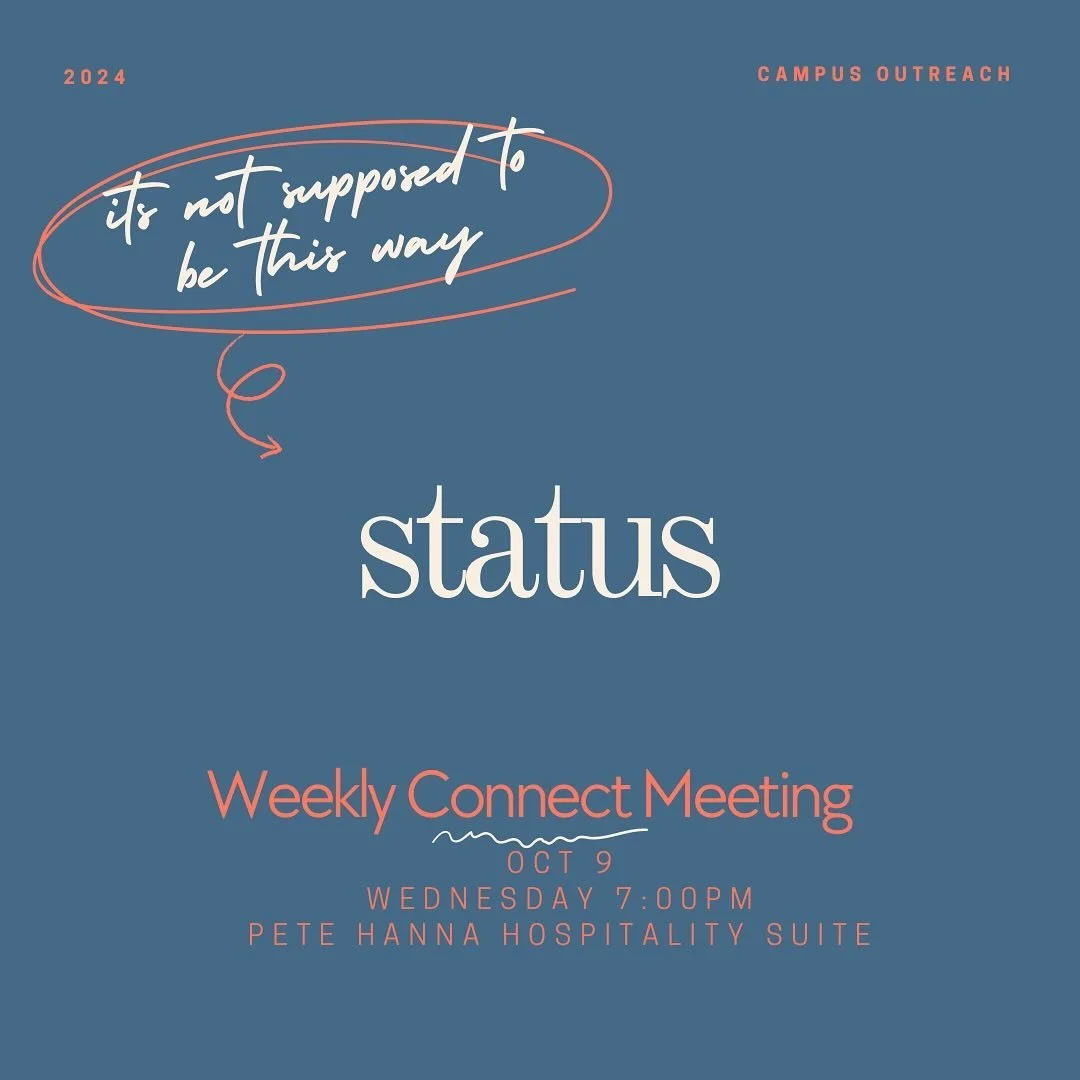 Next up&hellip; status! 

Have you wrestled with questions about status? Wondering if all life is really about is searching for the next achievement? Do you feel exhausted? 

Join us tonight at 7:00 in the Pete Hanna Hospitality Suite to hear from @c