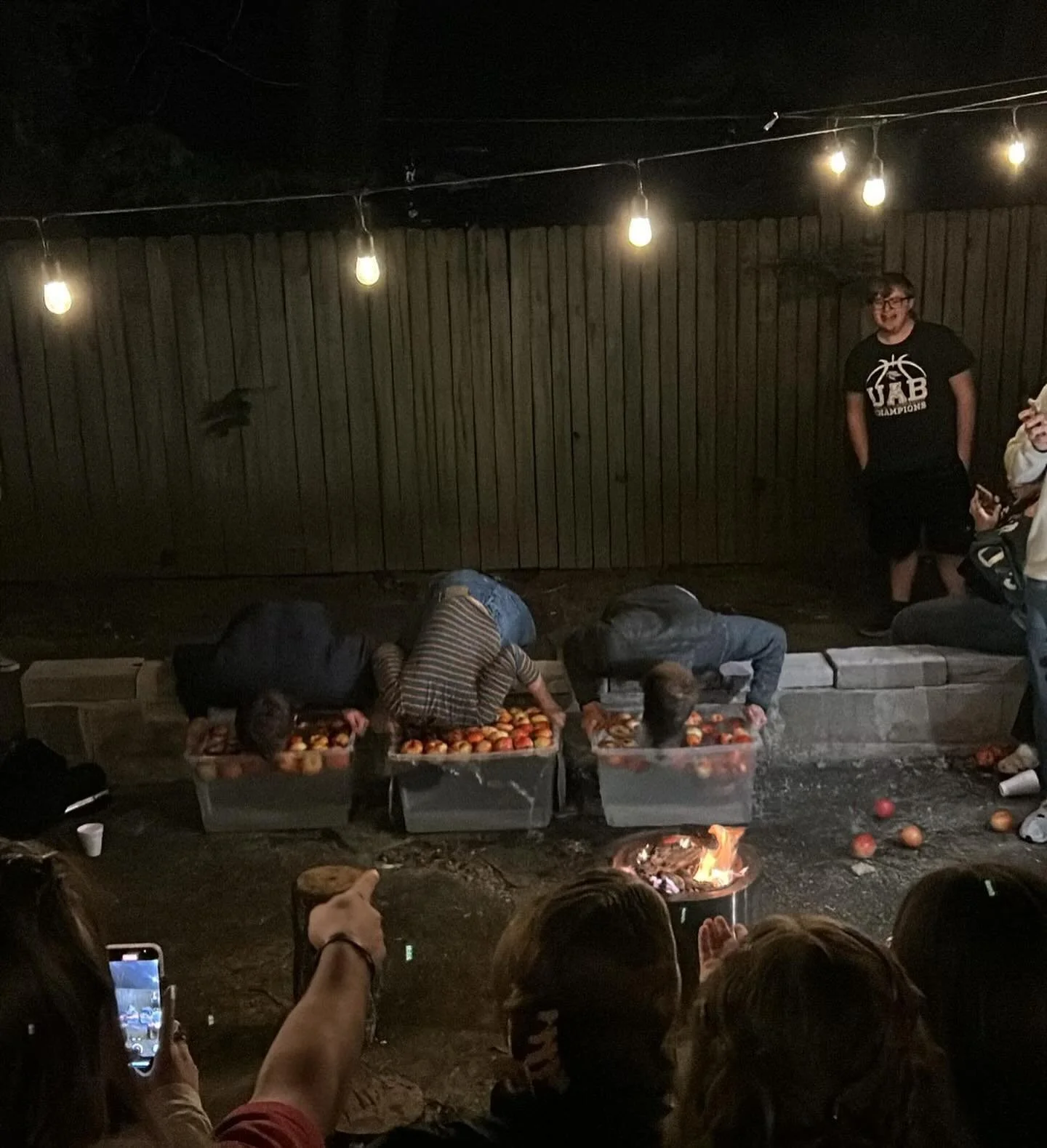 Farty:
Noun
a fall party that usually involves apple bobbing, s&rsquo;mores, caramel apple bar, contemplating life by the fire (refer to last pic), annually thrown by @evan.vanbeek &amp; roommates