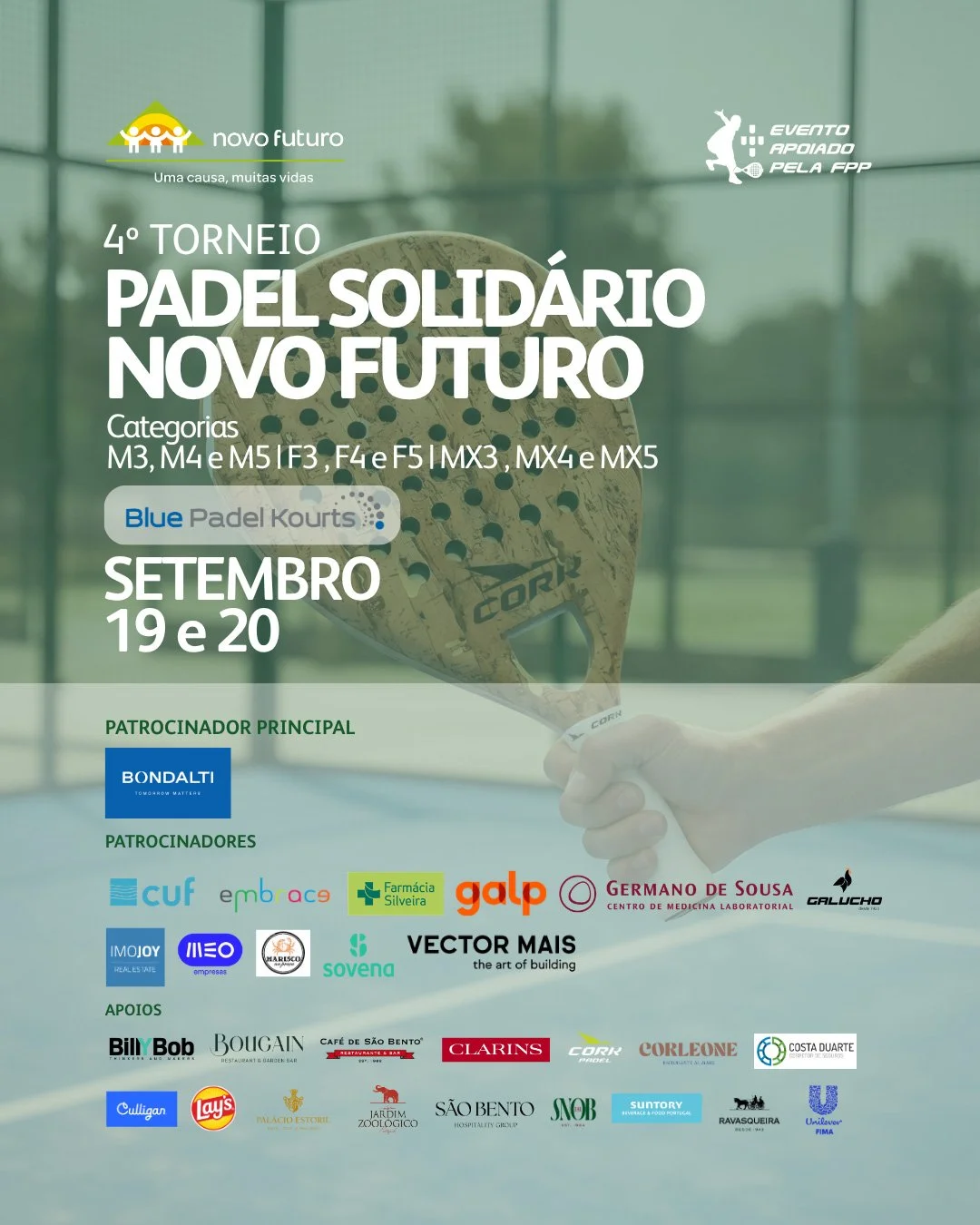Vector Mais associa-se ao 4.º Torneio de Padel Solidário da Novo Futuro