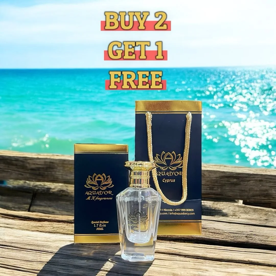 🌞✨ Take your scent everywhere this summer! ✨🌞
💛 Smell divine with Aquad&rsquo;or &ndash; your summer must-have! 💛

👑 BUY 2 (50ml) &amp; GET 1 FREE (50ml)

🚚 Free vibes &amp; free perfume? Yes, please! 😍

💻 Shop now &ndash; because smelling am