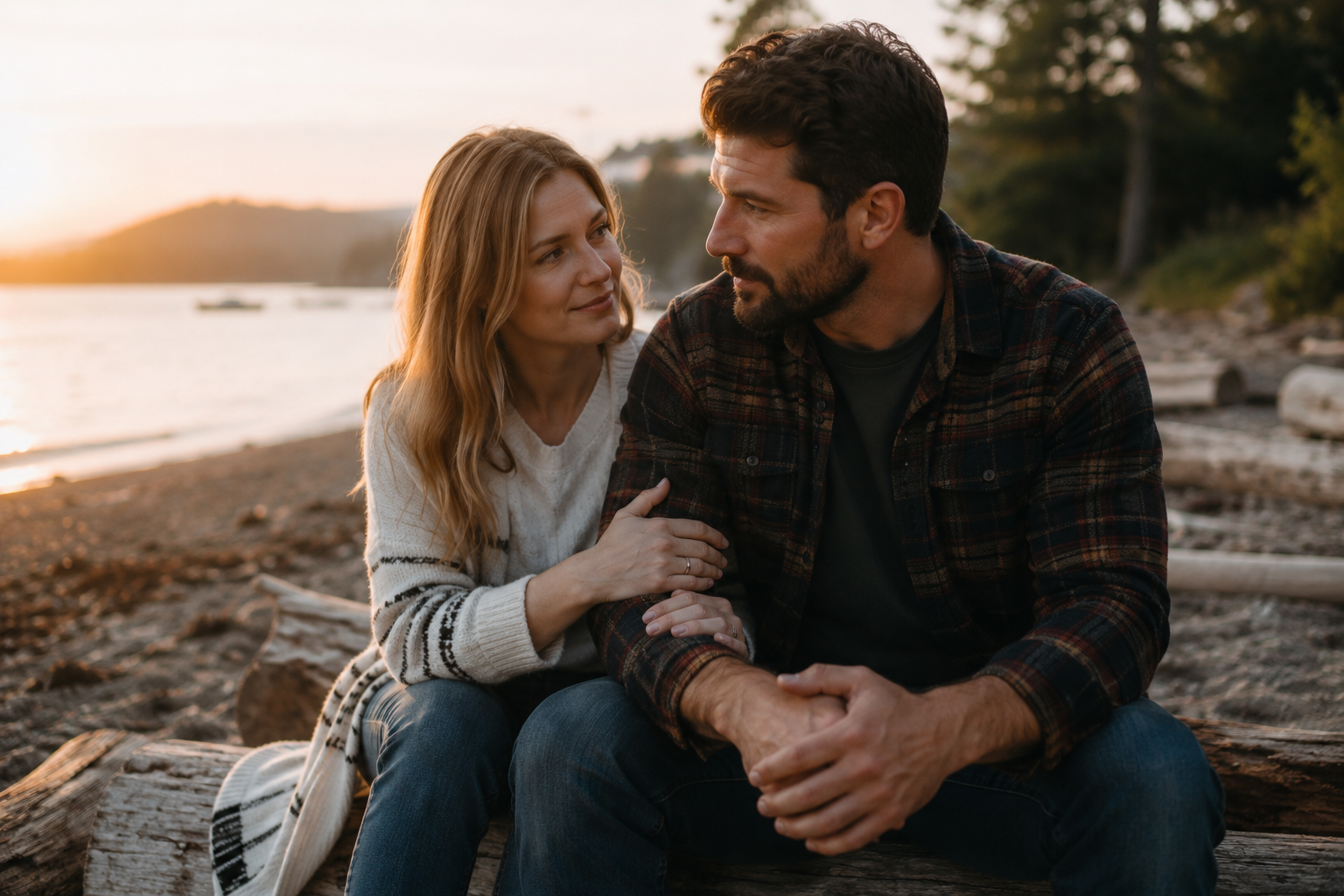 Couple reconnecting and rebuilding closeness after combat PTSD.