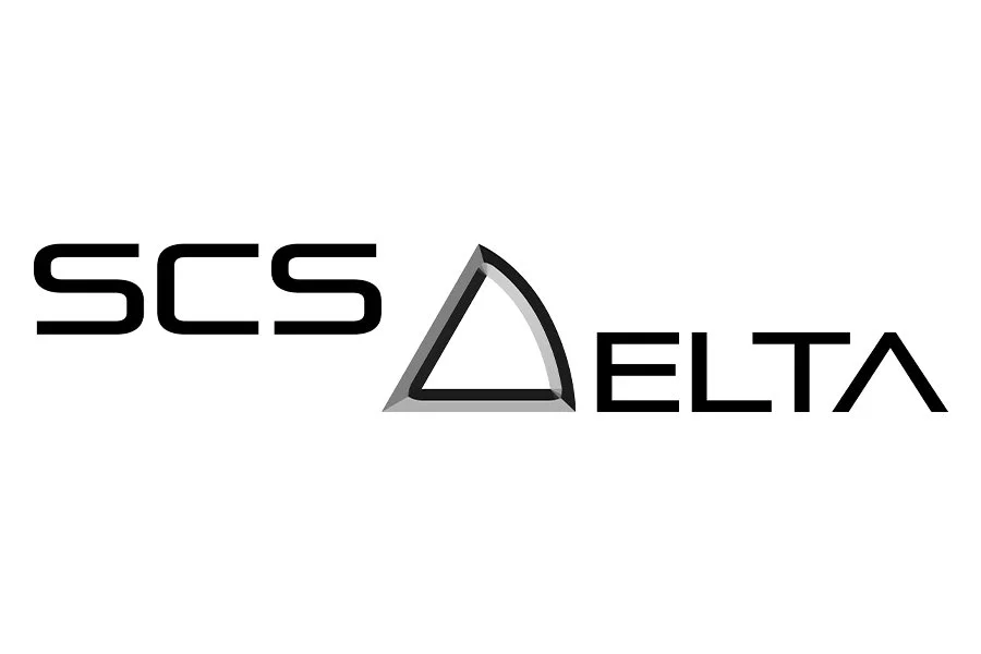 Logo with the words "SCS" and "DELTA" separated by a stylized triangle icon.