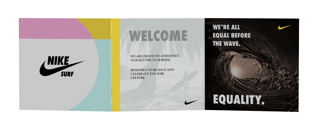 Nike Brochure sample with title cover. 