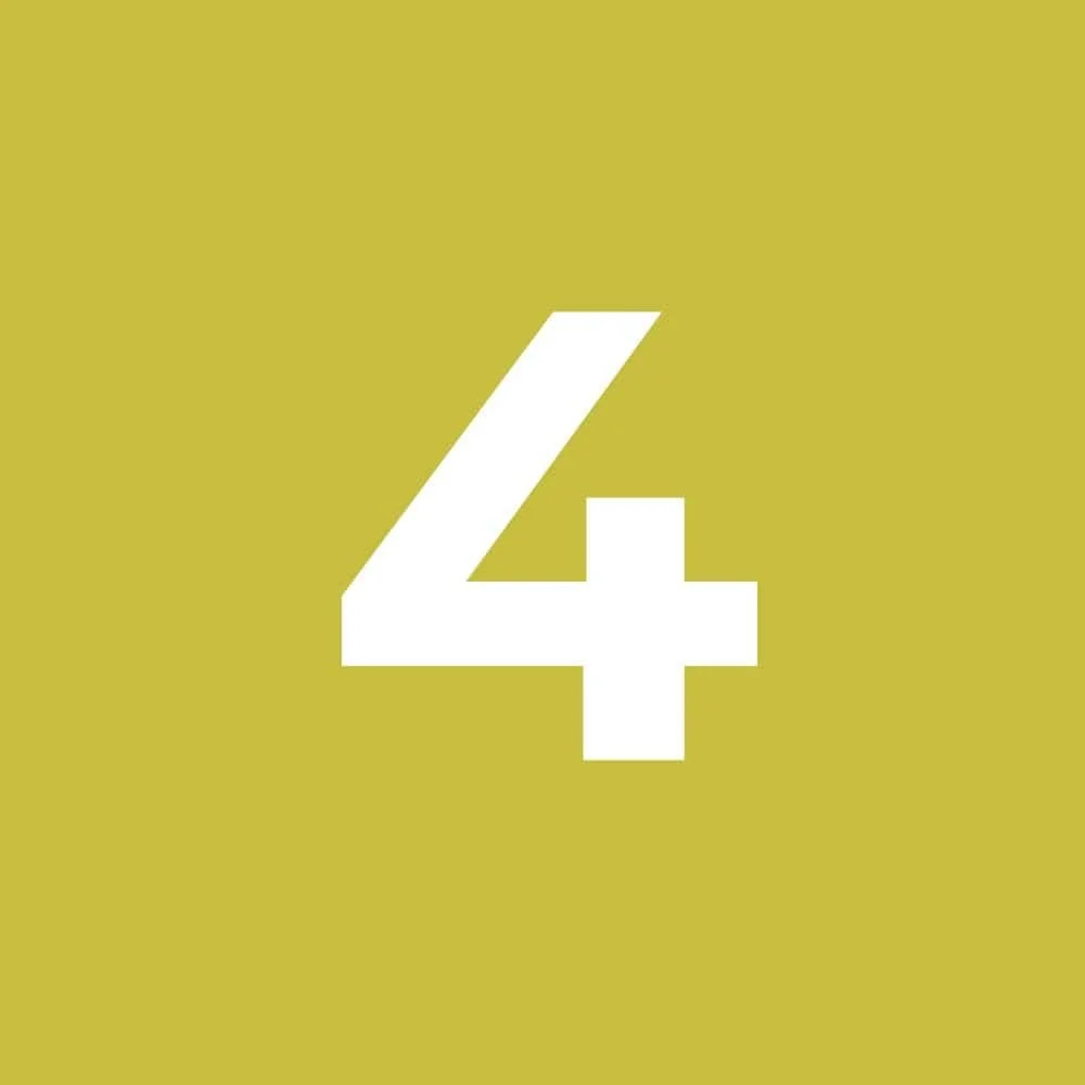 Number 4 on a yellow background.