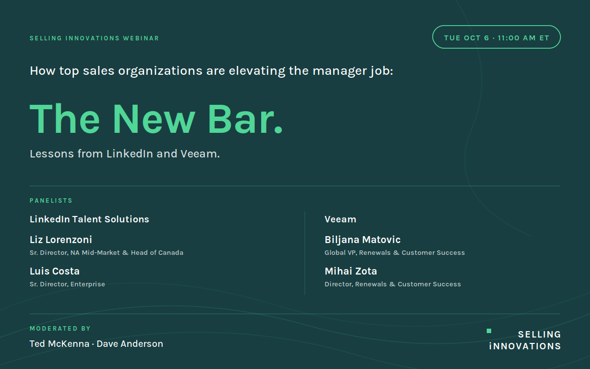 How Top Sales Organizations are Elevating the Manager Job