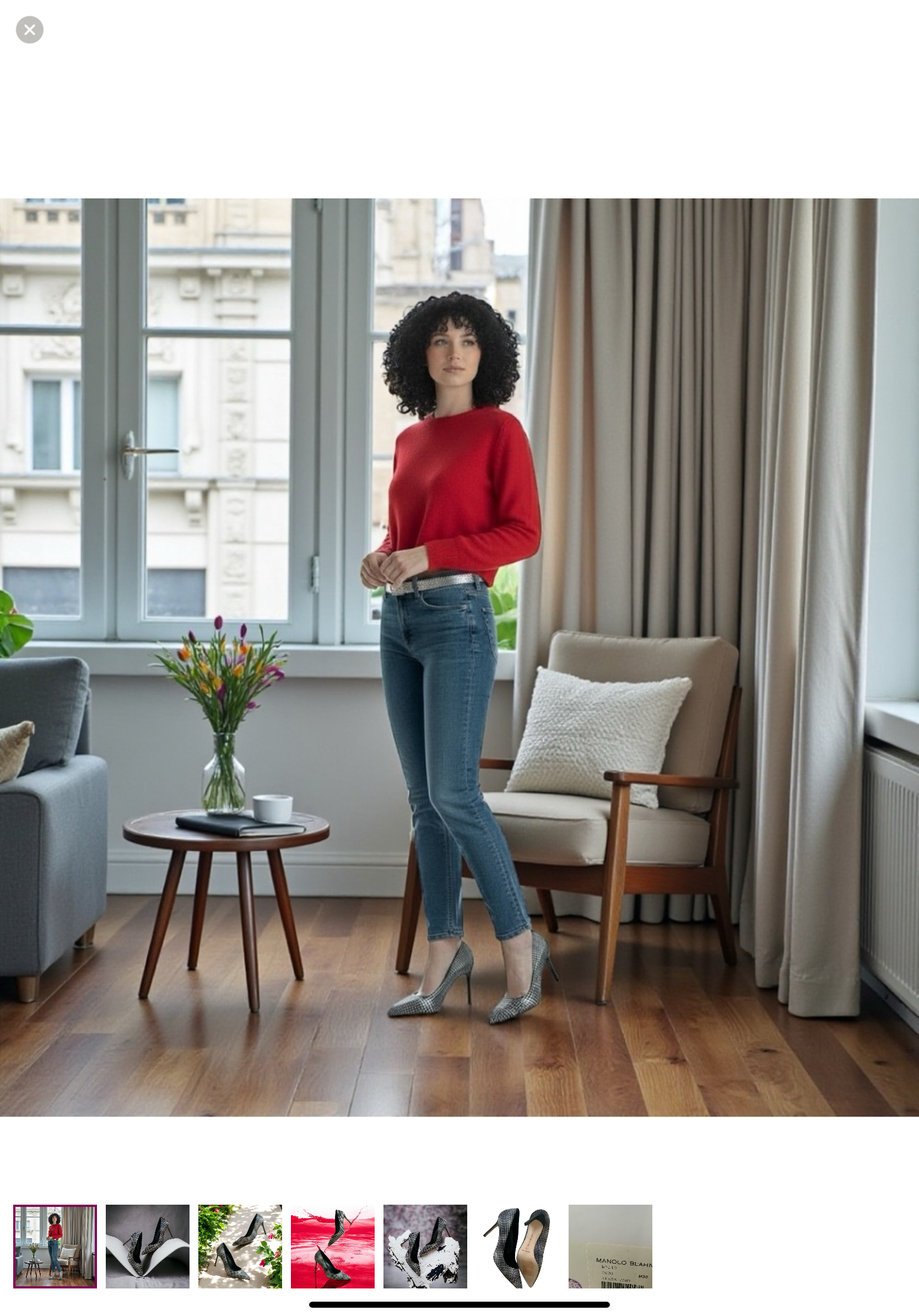 Manolo Blahnik BB Genuine Pony Hair Pumps Size 38 $895