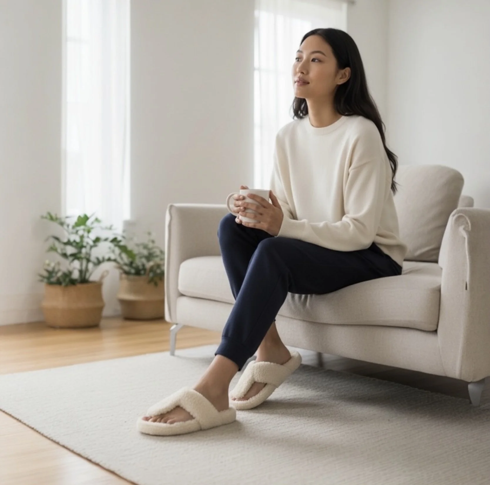 Aquazzura Relax Shearling Flat Footbed Sandals Size 41 $980