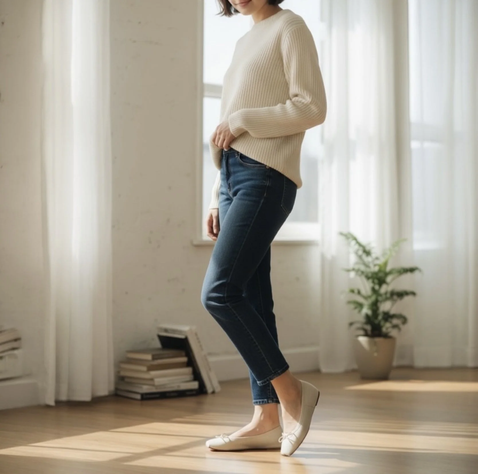 Christian Louboutin Mamadrague Silk Grosgrain Ballet Flats Size  37.5 (SRP $795) $435.00