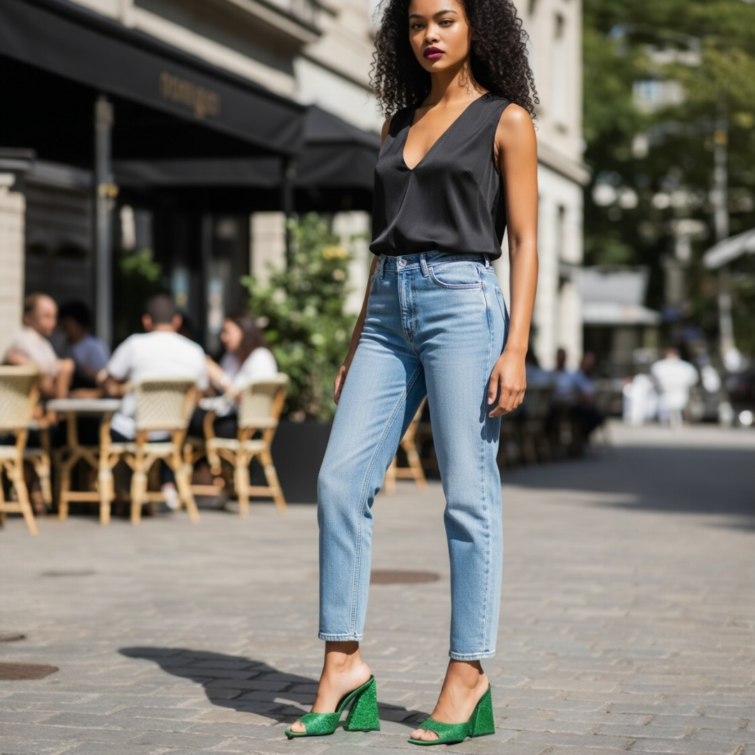 The Attico Luz Glitter Mule Sandals Size 36 (SRP $890) $299