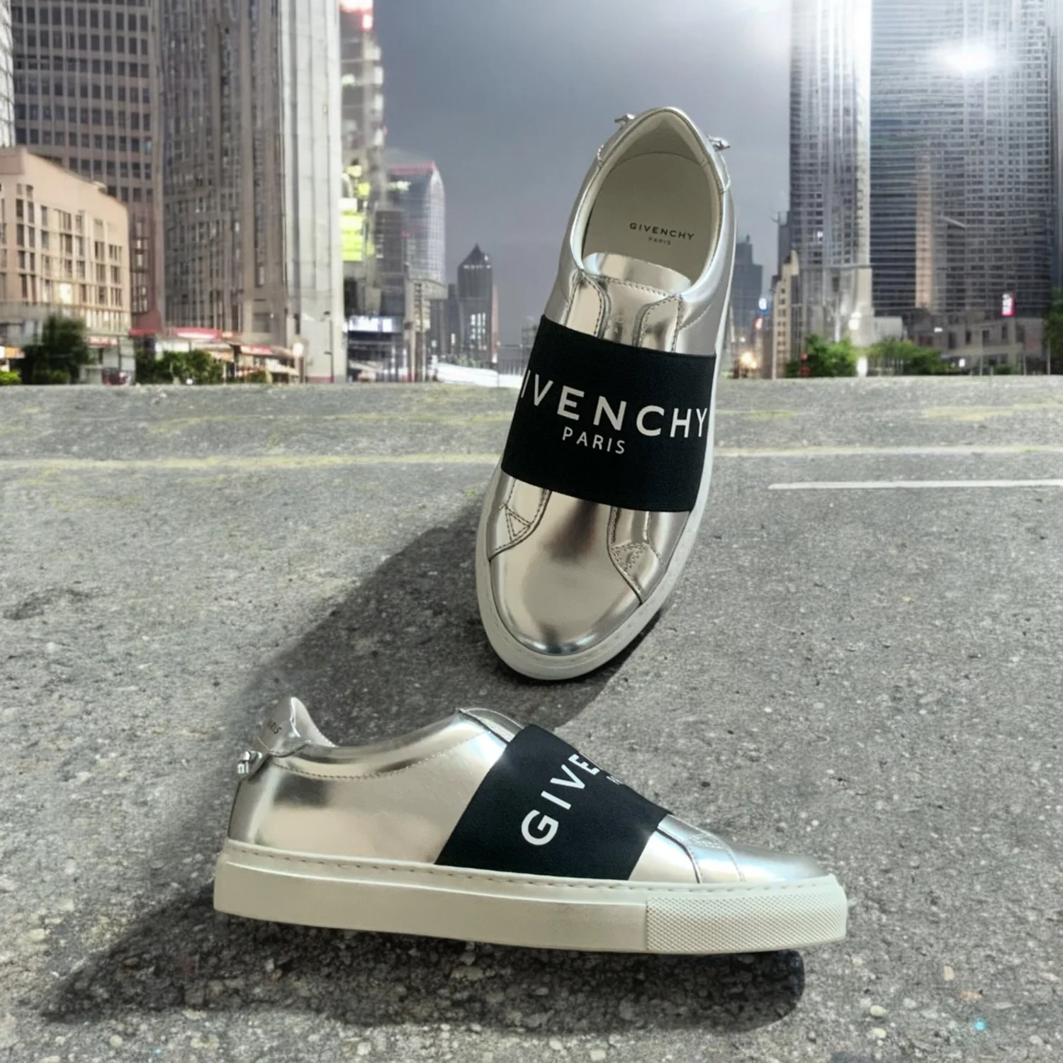 Givenchy Urban Street Logo Band Sneakers Size 36.5 (SRP $595 
