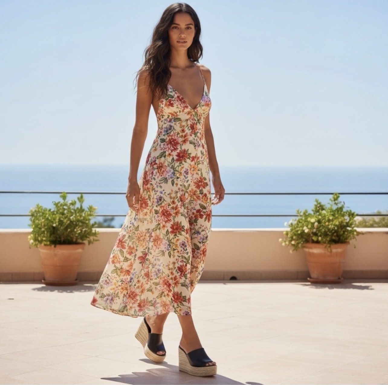 Christian Louboutin Ariella Zeppa Leather Espadrille Wedge Size 42 $845