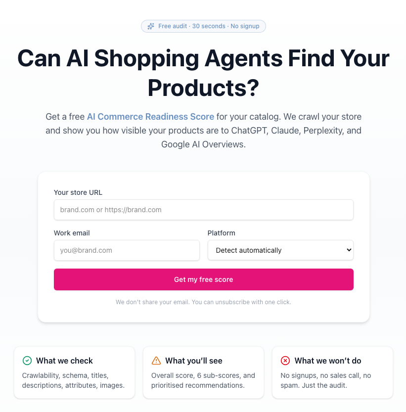 Can AI Shopping Agents Find Your Products?