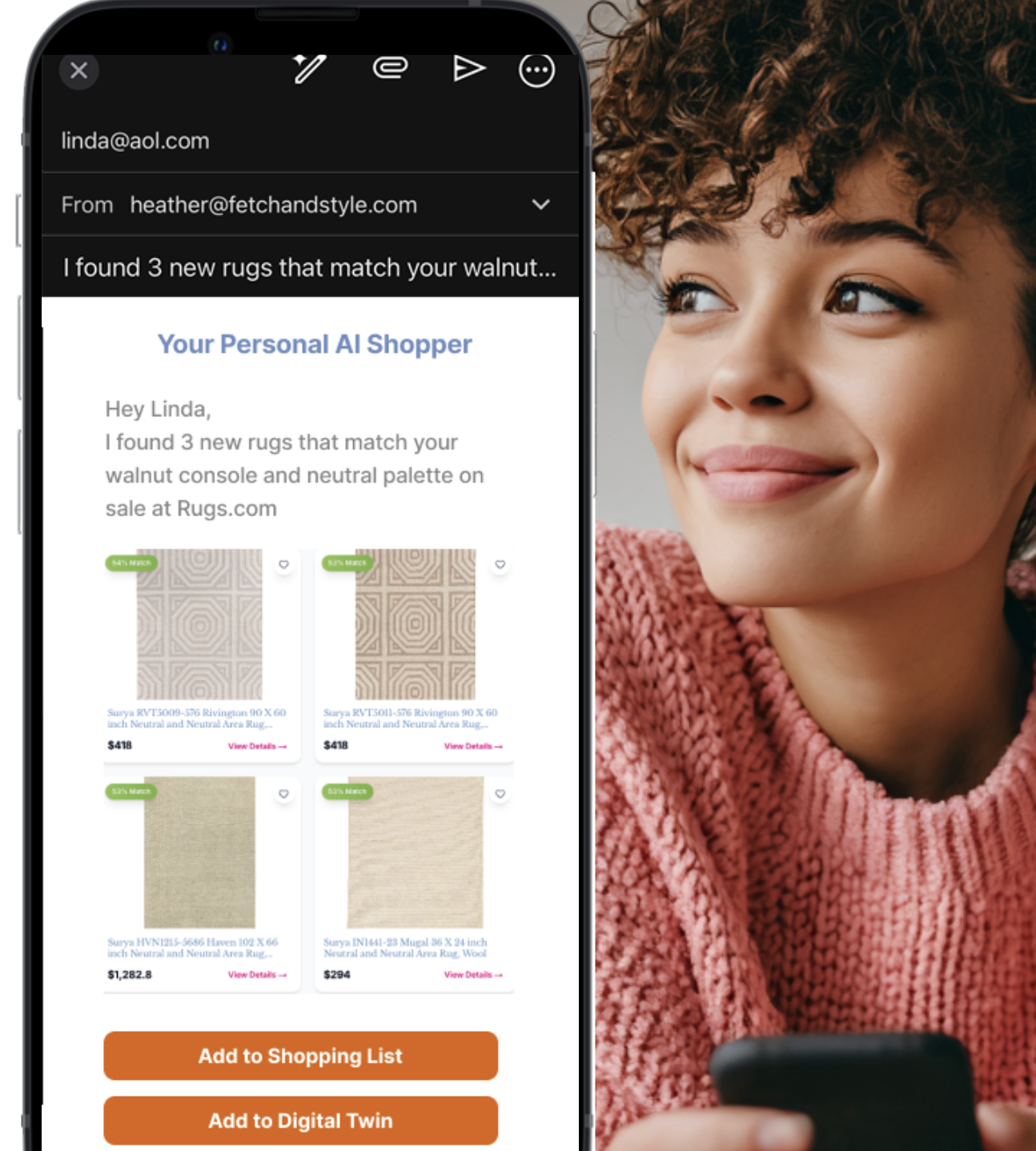 Get email updated as prices change, product come to market