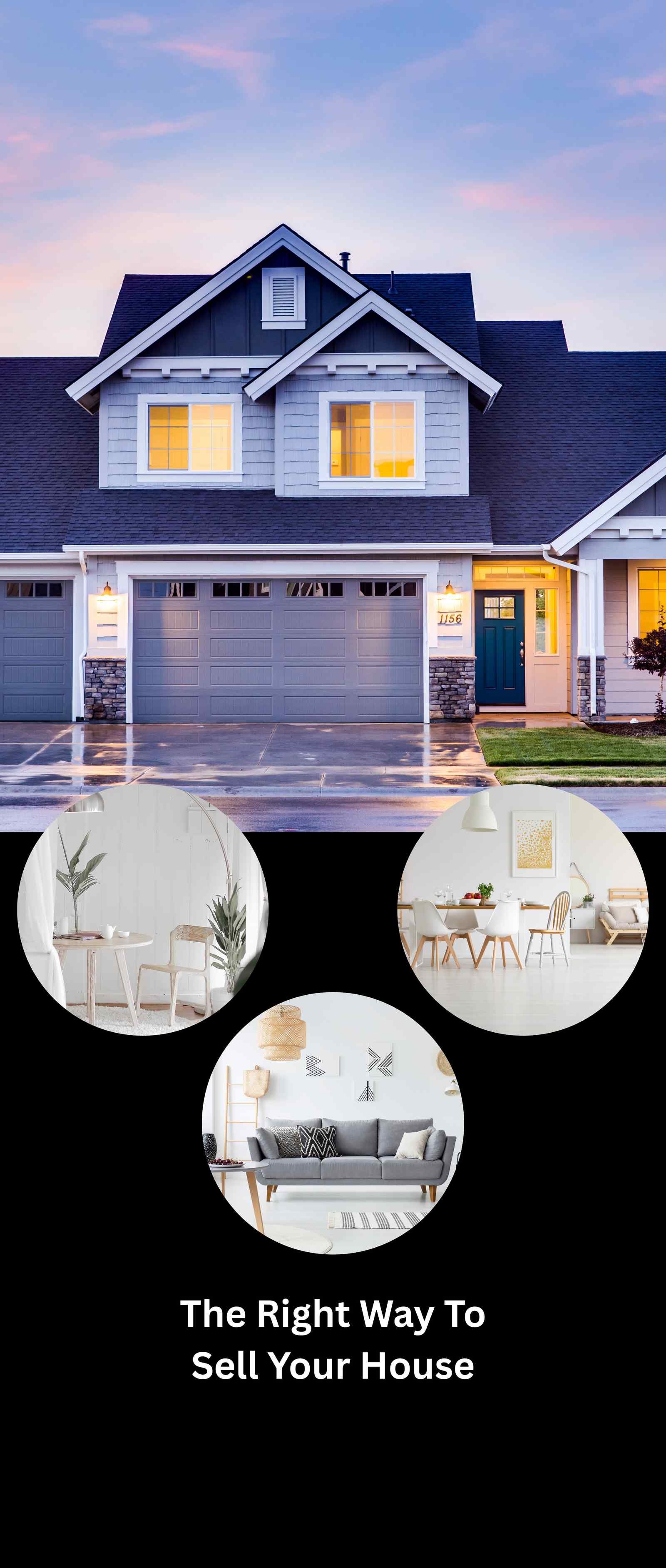 Illustration showing the steps to sell a house the right way