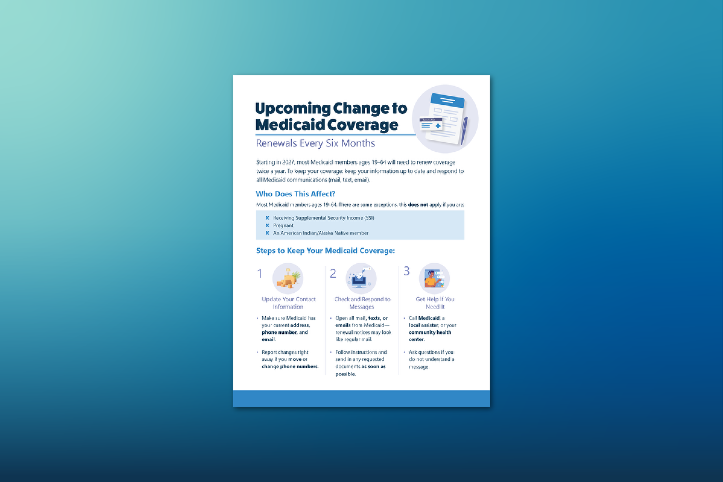 H.R. 1 Implementation Support: Member Engagement and Stakeholder Communications