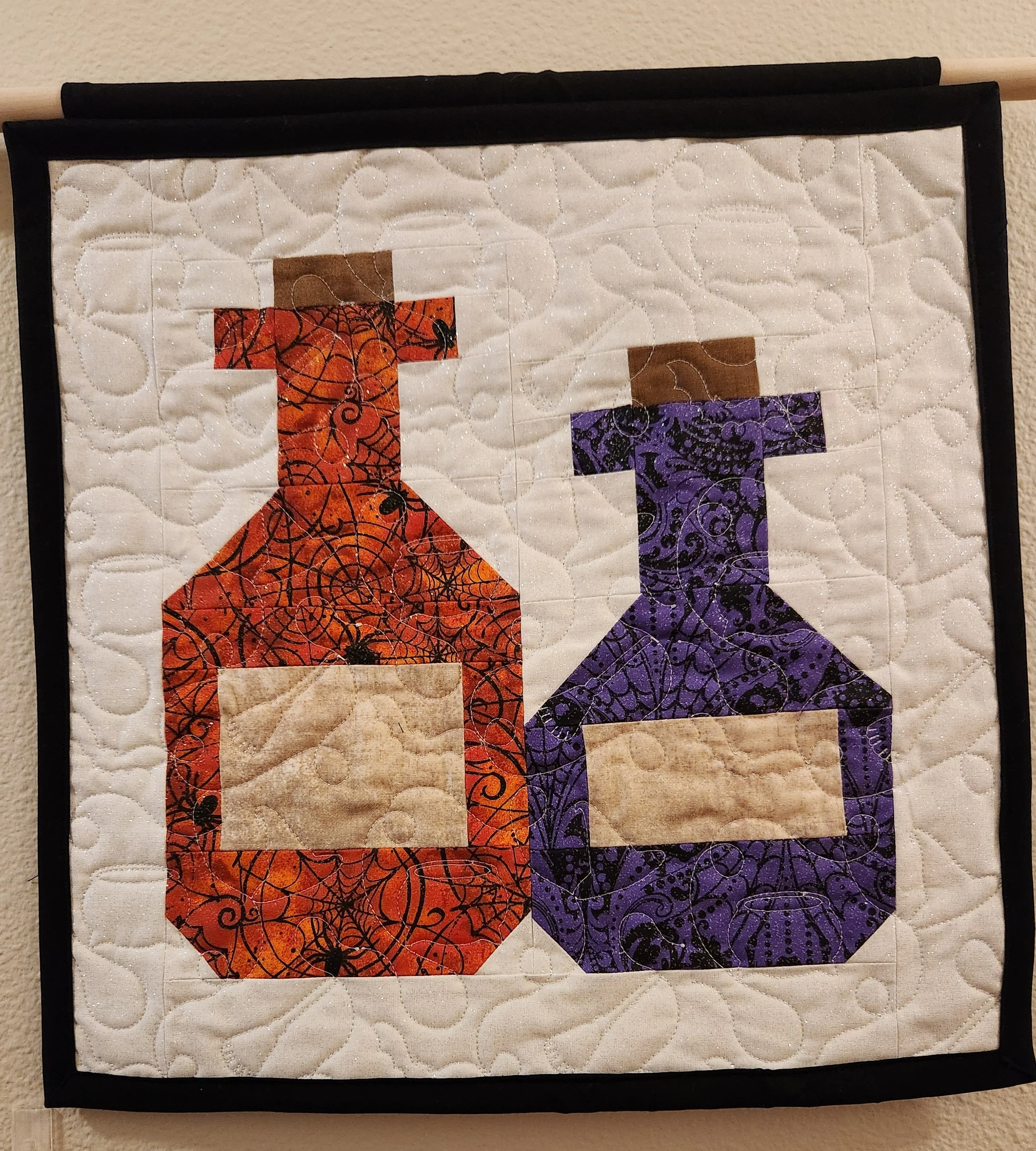 Enchanted Potion Bottles Quilted Wall Hanging