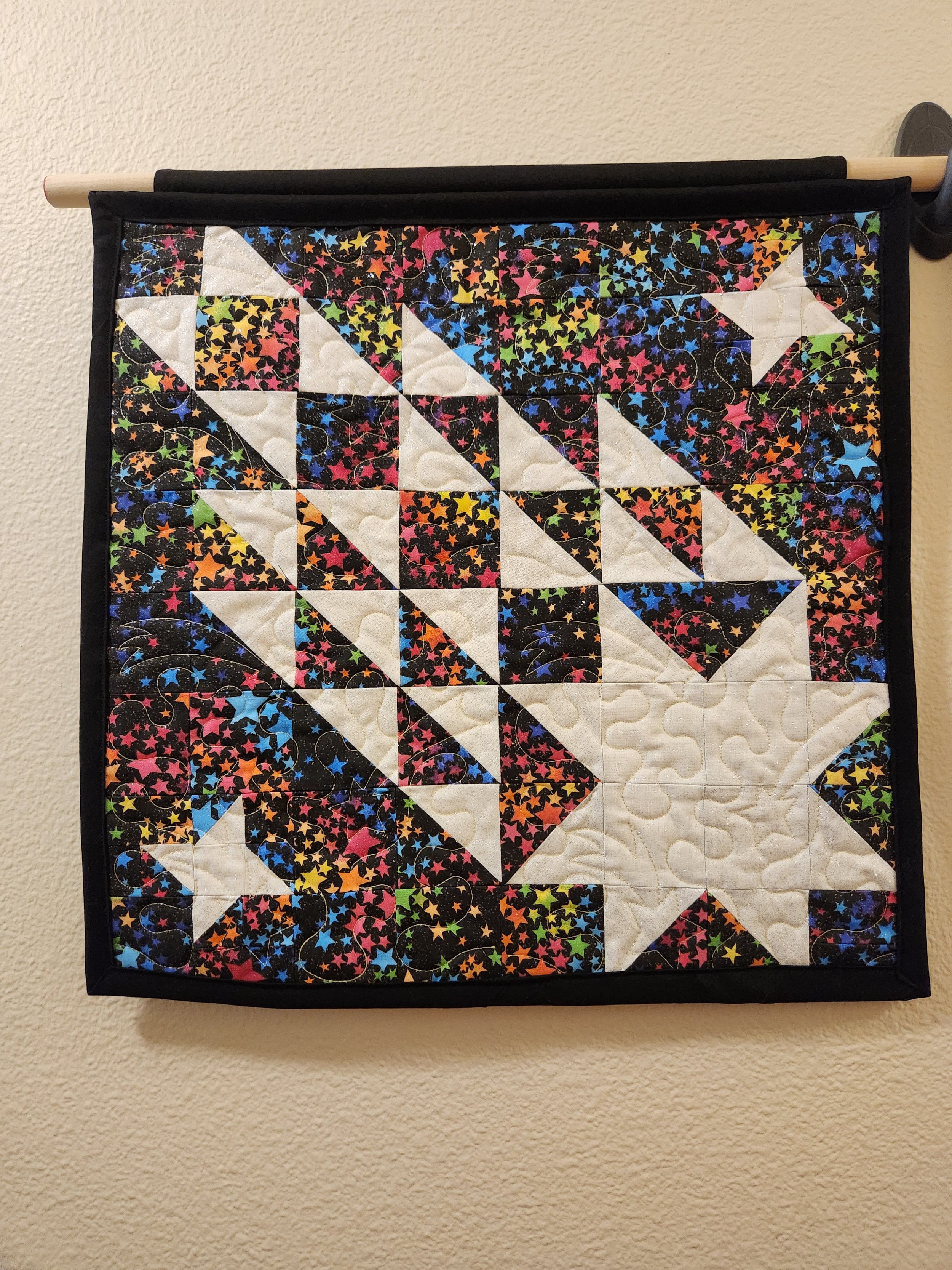 Night Sky Shooting Star Quilted Wall Hanging