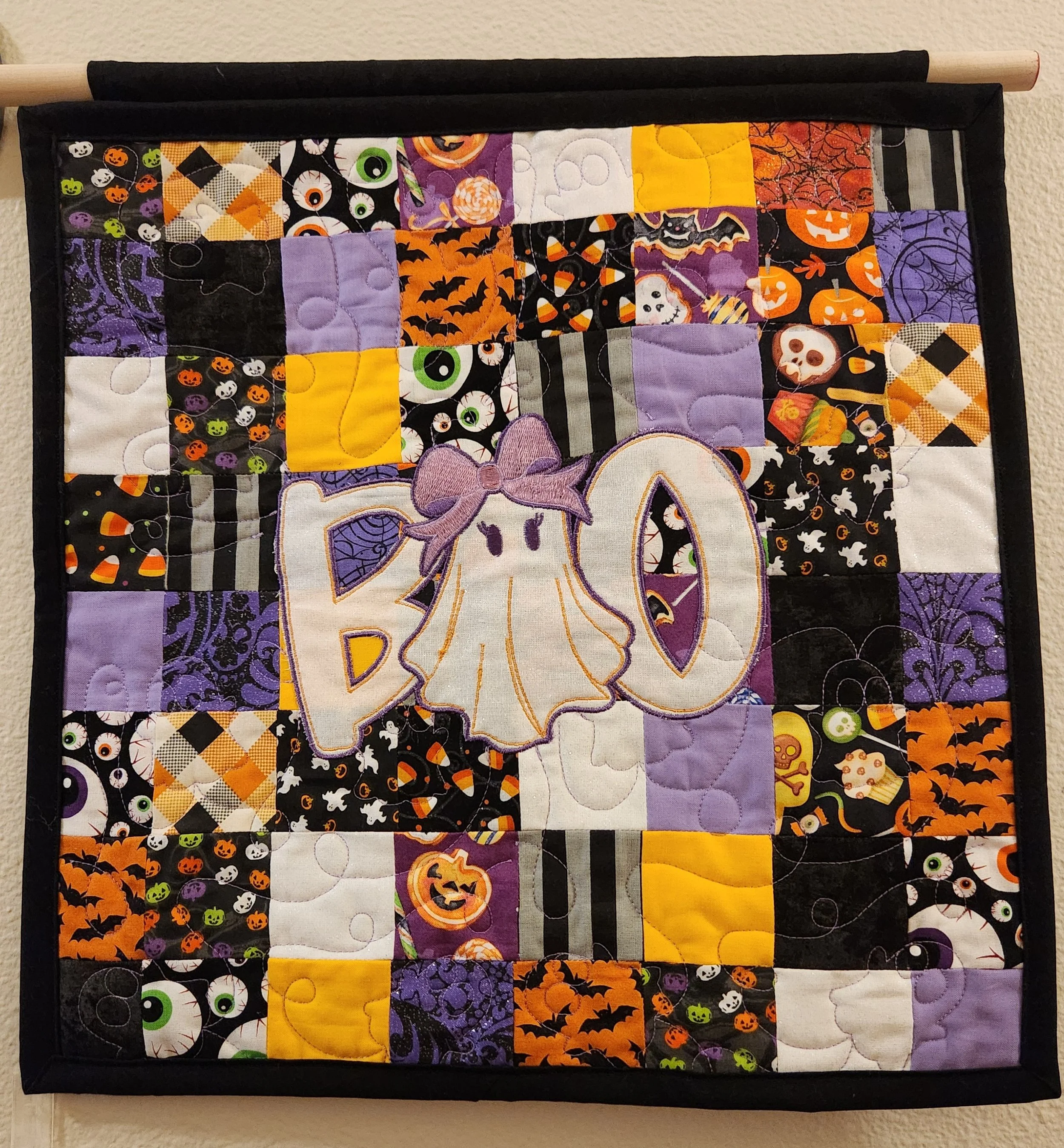 Boo Halloween Quilted Wall Hanging