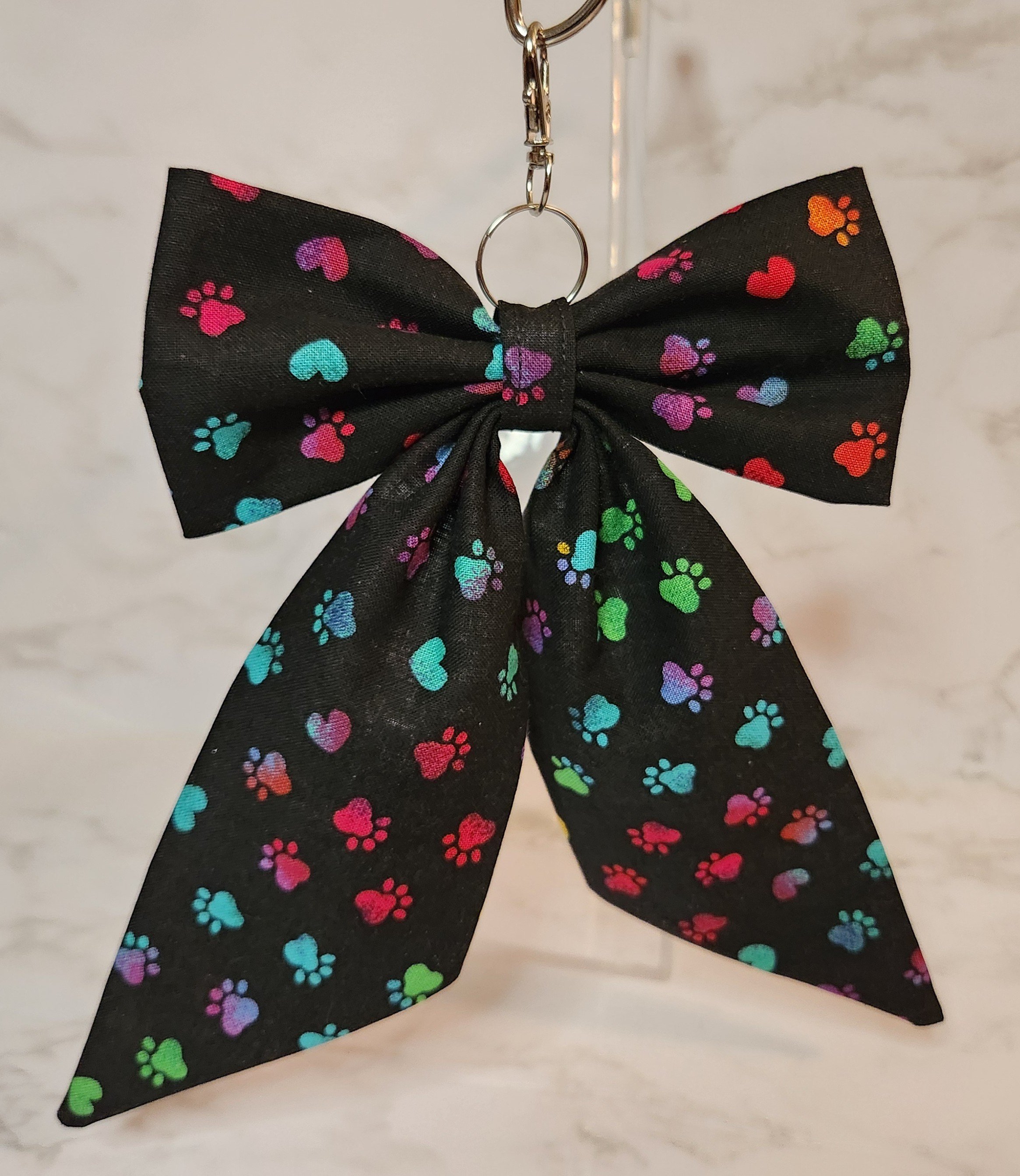 Paw Print Charm Bow