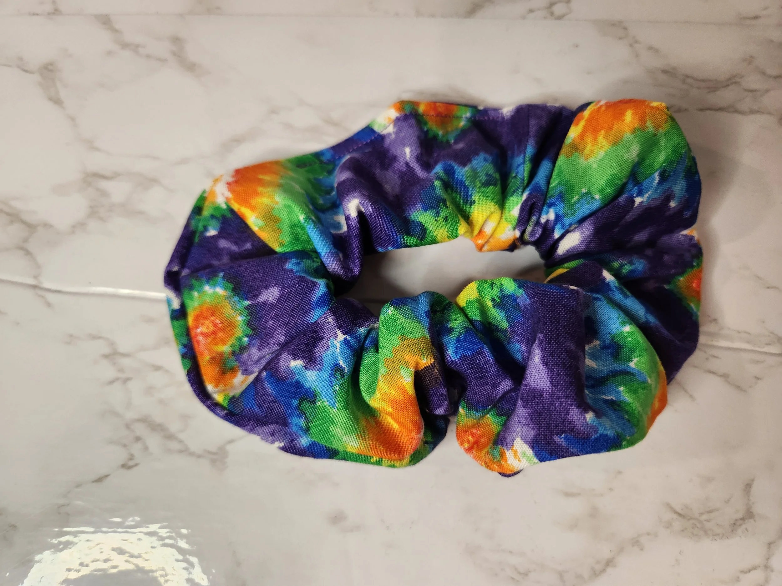 Vibrant Tie-Dye Hair Scrunchie
