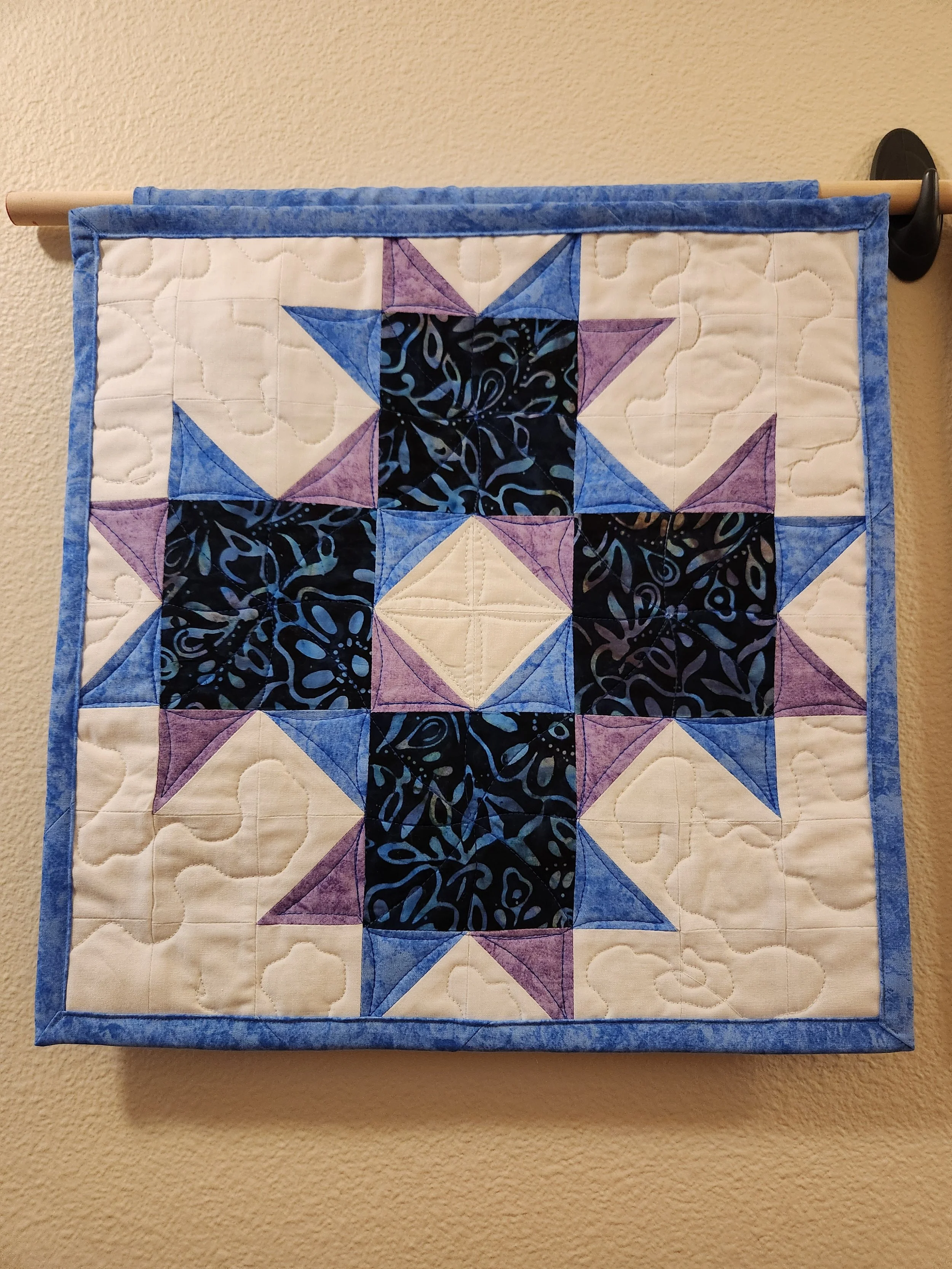 Handcrafted 4-Star Quilted Wall Hanging