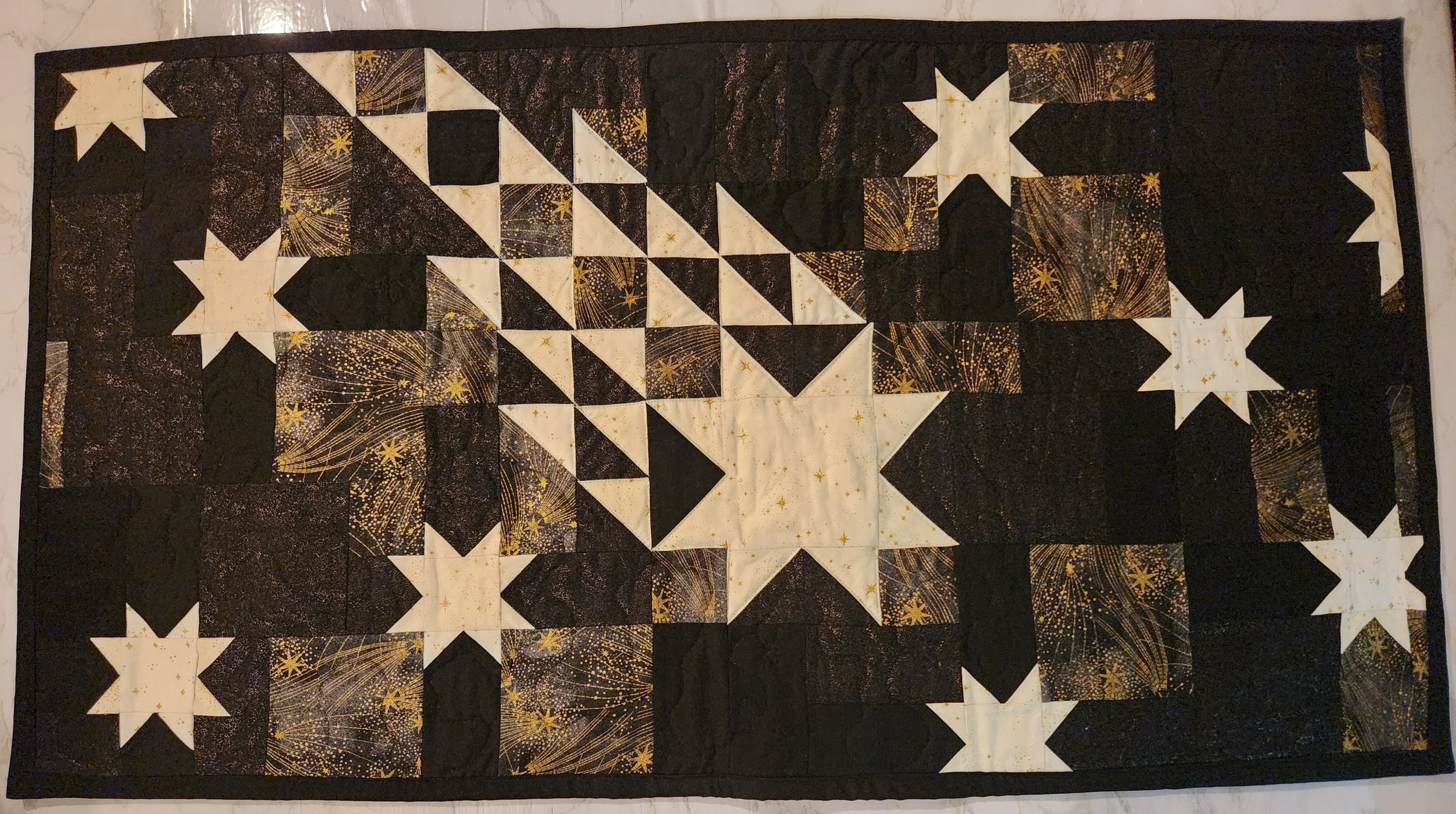 Mikki's Starry Night Quilted Table Cover