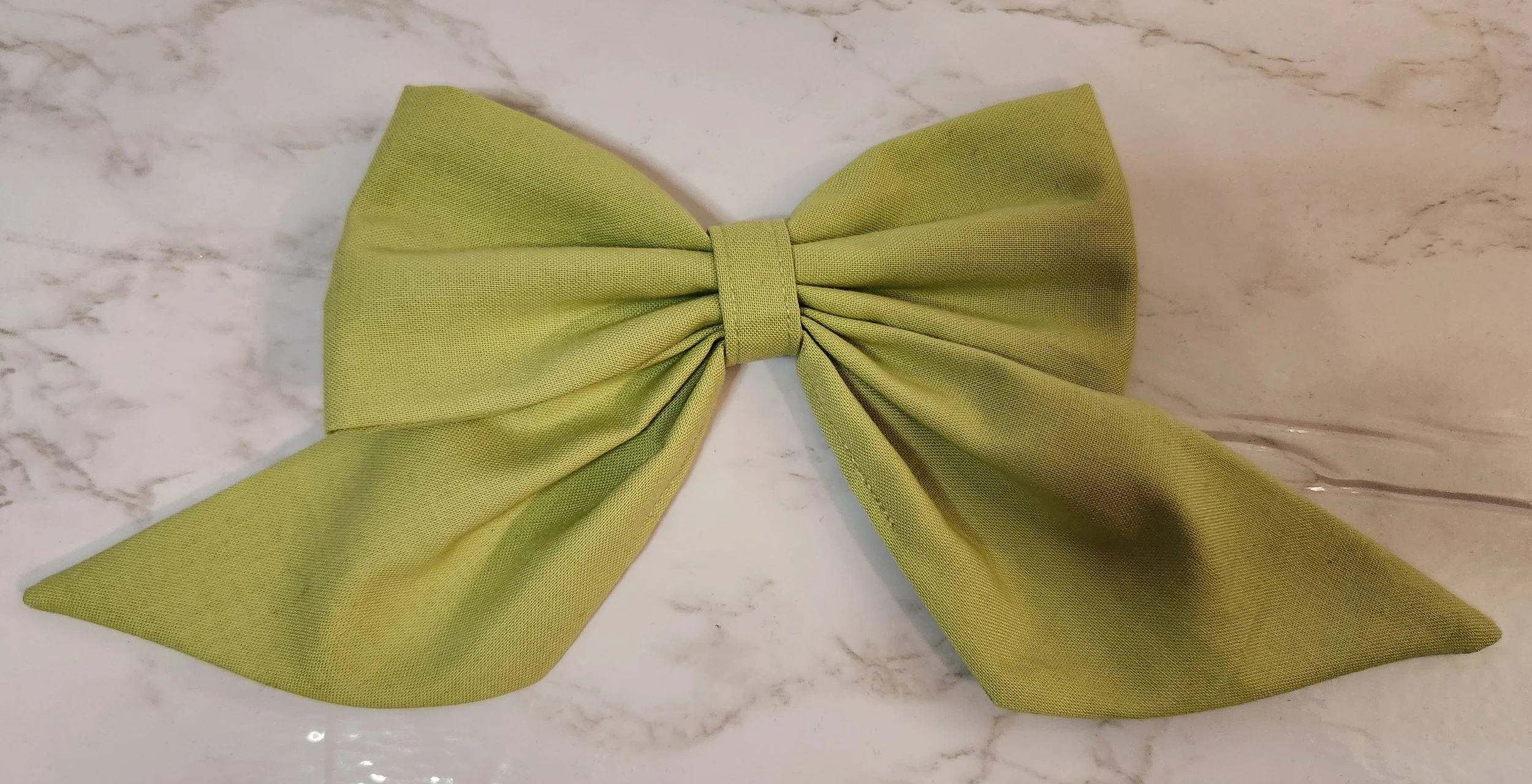 Charming Handcrafted Green Bow