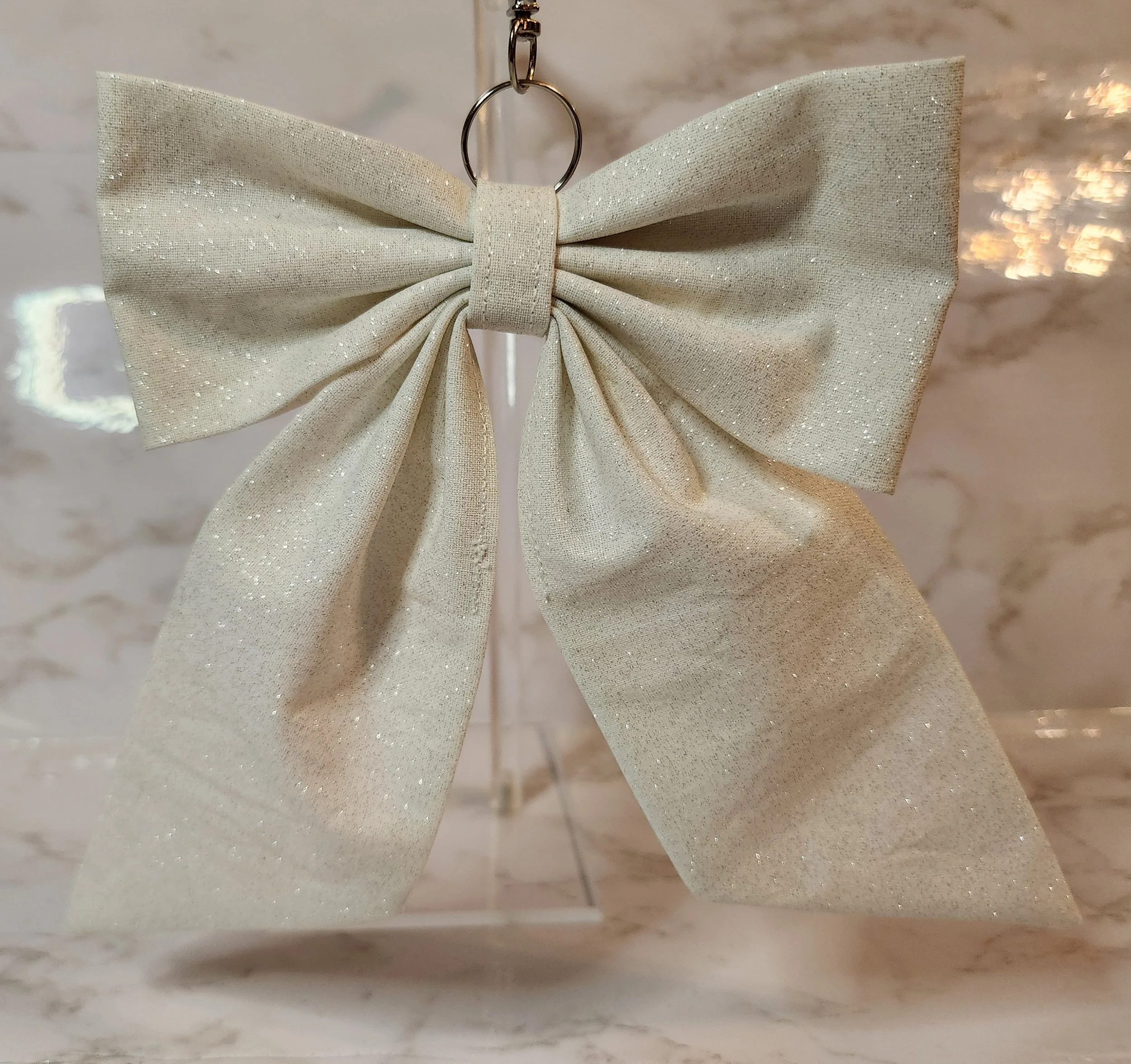 Sparkly Cream Decorative Bow