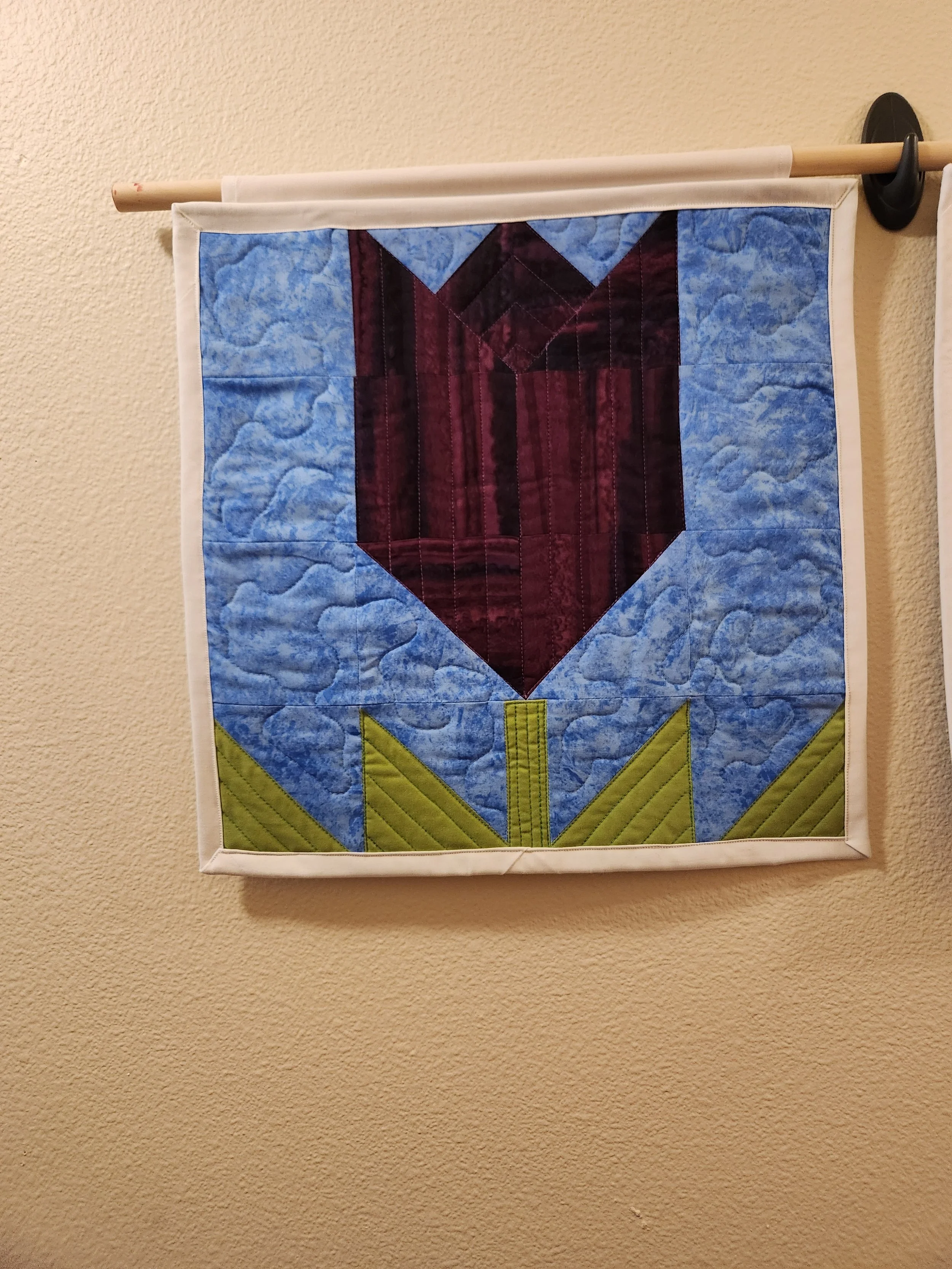 Charming Tulip Quilted Wall Hanging