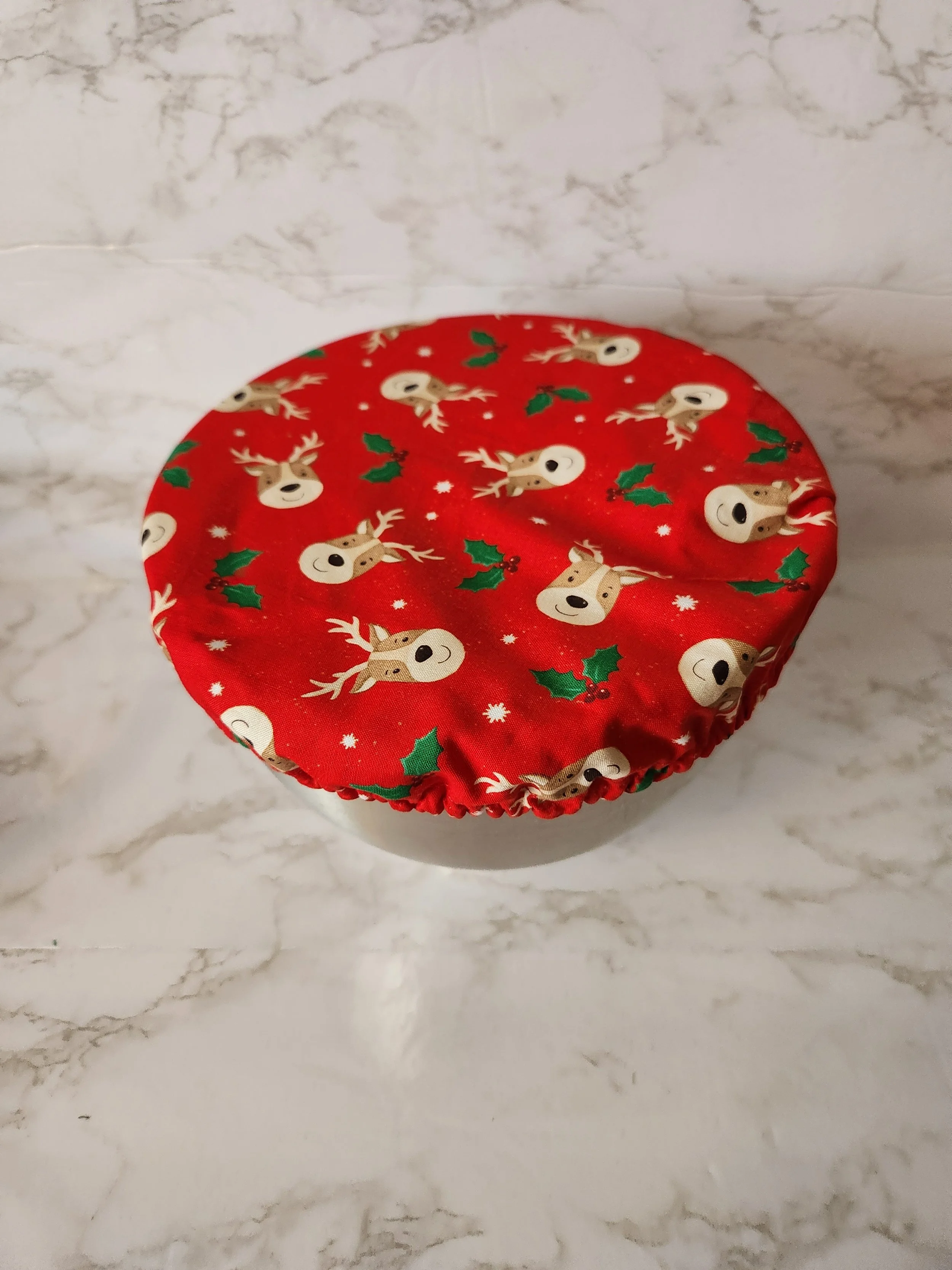 Reversible Fall/Christmas Bowl Cover for KitchenAid Bowls