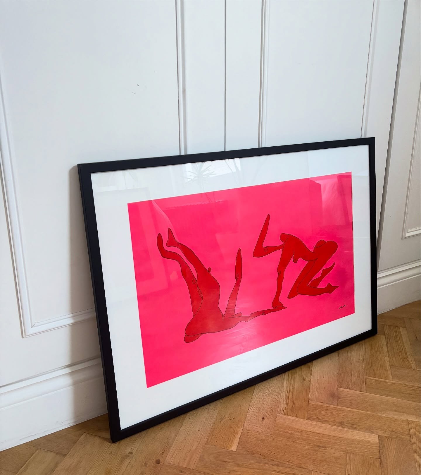 Anyone who isn&rsquo;t a total stranger knows that a red/pink love child has me in a chokehold. 
These large and delicious A1 framed pieces are a steal at &pound;370 each, or a mere &pound;620 for the pair because obviously I&rsquo;d love to see them