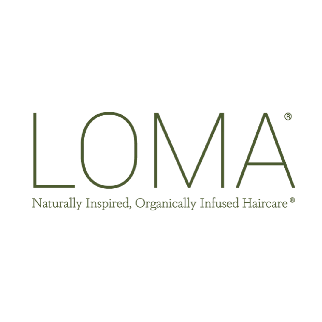 LOMA logo with the tagline "Naturally Inspired, Organically Infused Haircare"