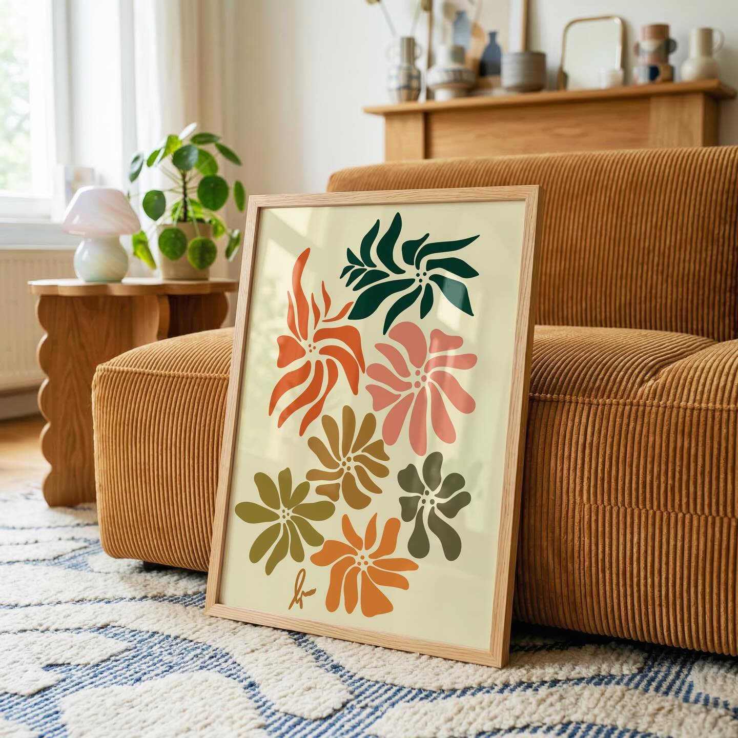 A poster for @slowdownstudio. Inspired by California florals and love ✌🏻

#slowdownprint2026 #printstudio #printdesign #loveandwildhearts #floralmagic