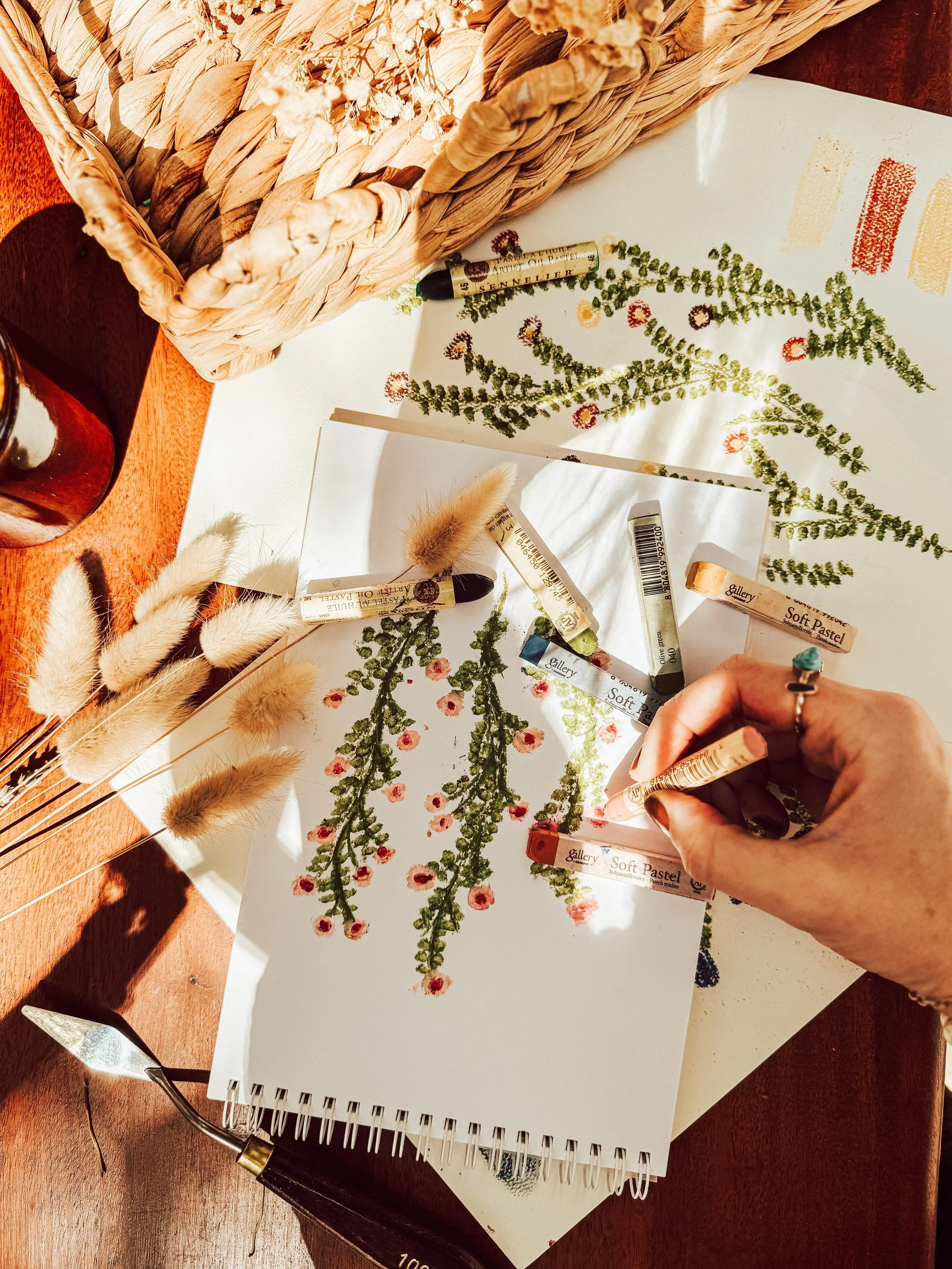 Sharing a little behind the scenes of my newest collection. The ideation stage was spent outdoors drawing at my cottage. This collection is rooted in the belief that inviting nature into our lives is an invitation to embark on a journey of inner peac