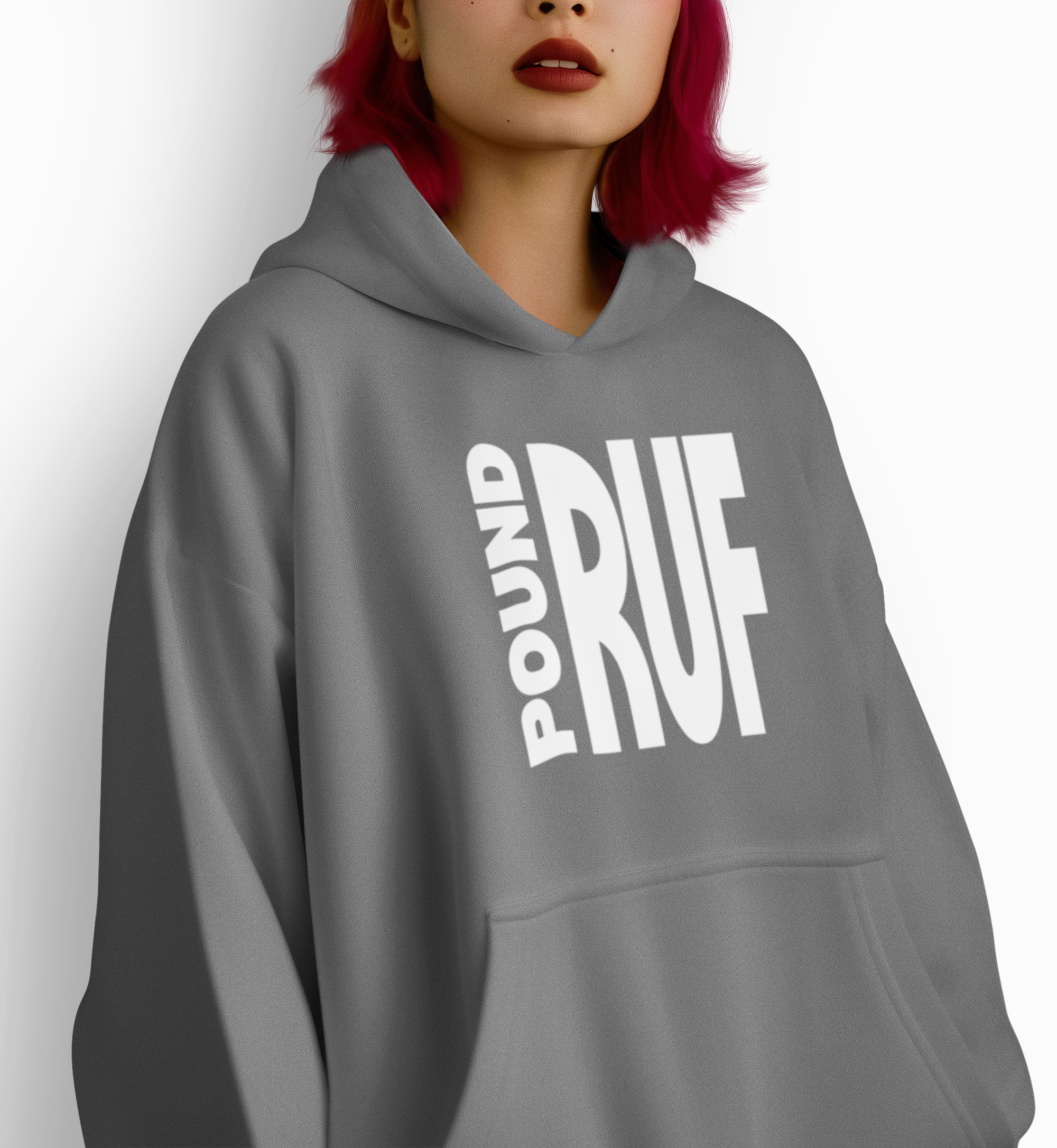 POUND Hoodie Dark Gray Hooded Pullover Streetwear Fashion Reserve Gift