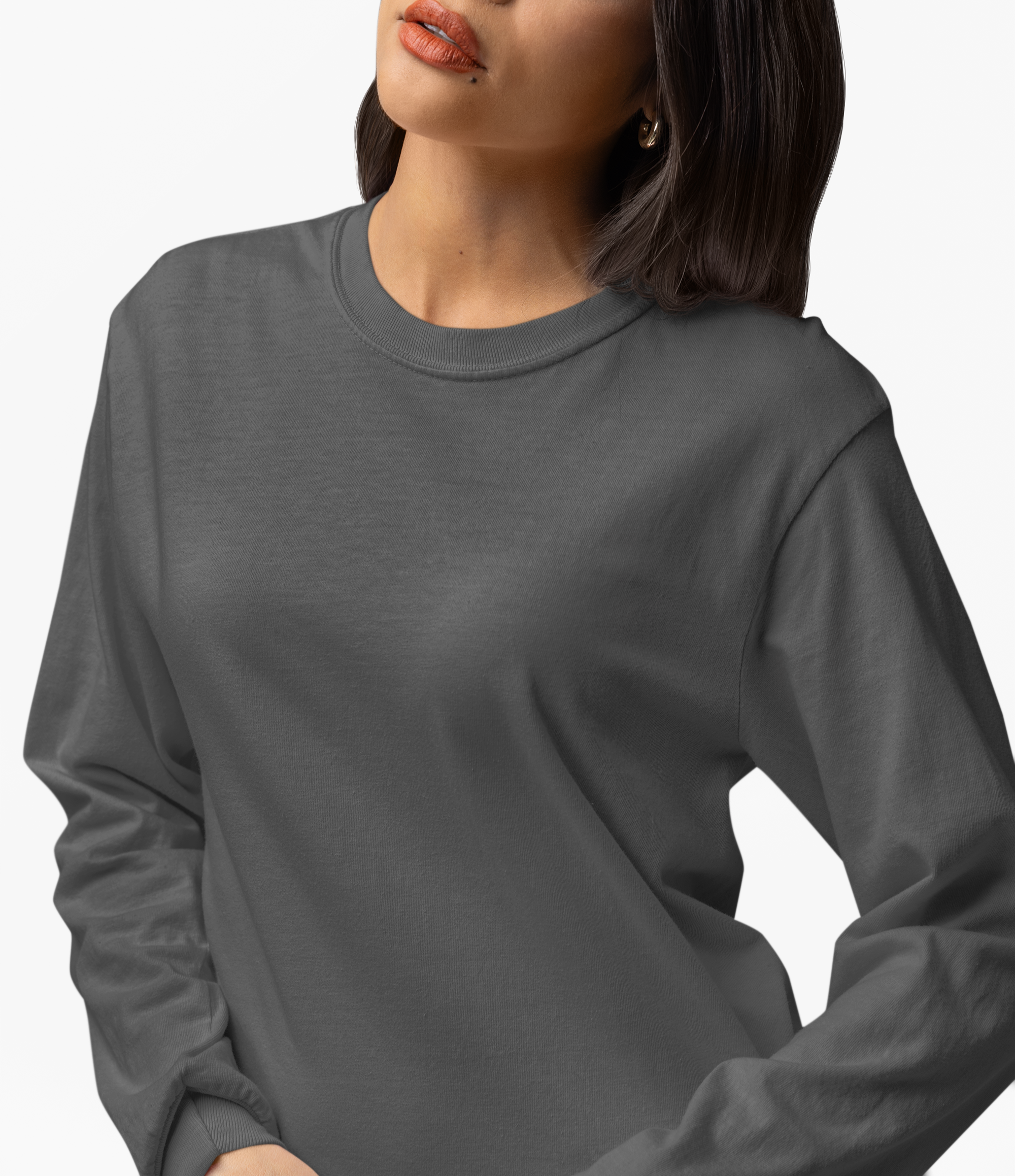 POUND Sweatshirt Tee Long Sleeve Premium Heavyweight Cotton Unisex Shirt Heavyweight
