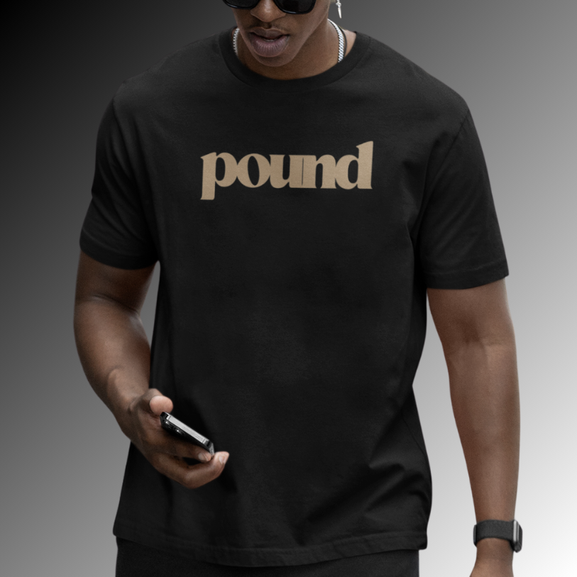 POUND Athletic Tee BLACK Performance T-shirt West Coast Hip Hop Enthusiast Gear