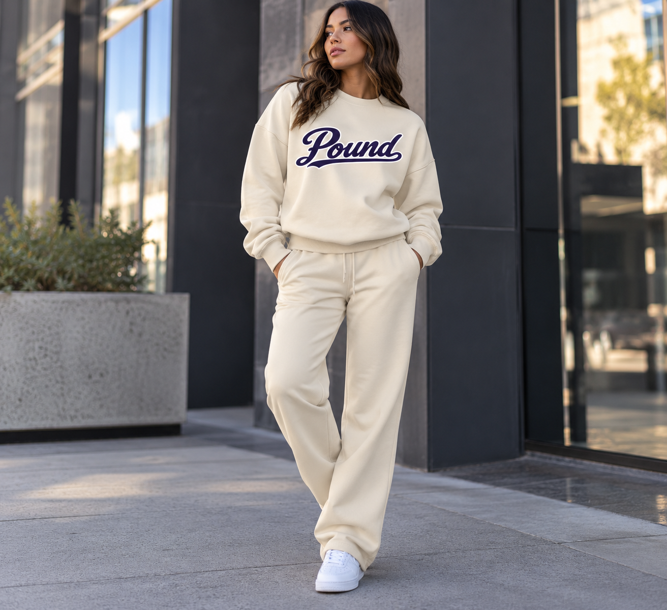 POUND Unisex Bone Straight Leg Sweatpants Joggers Only