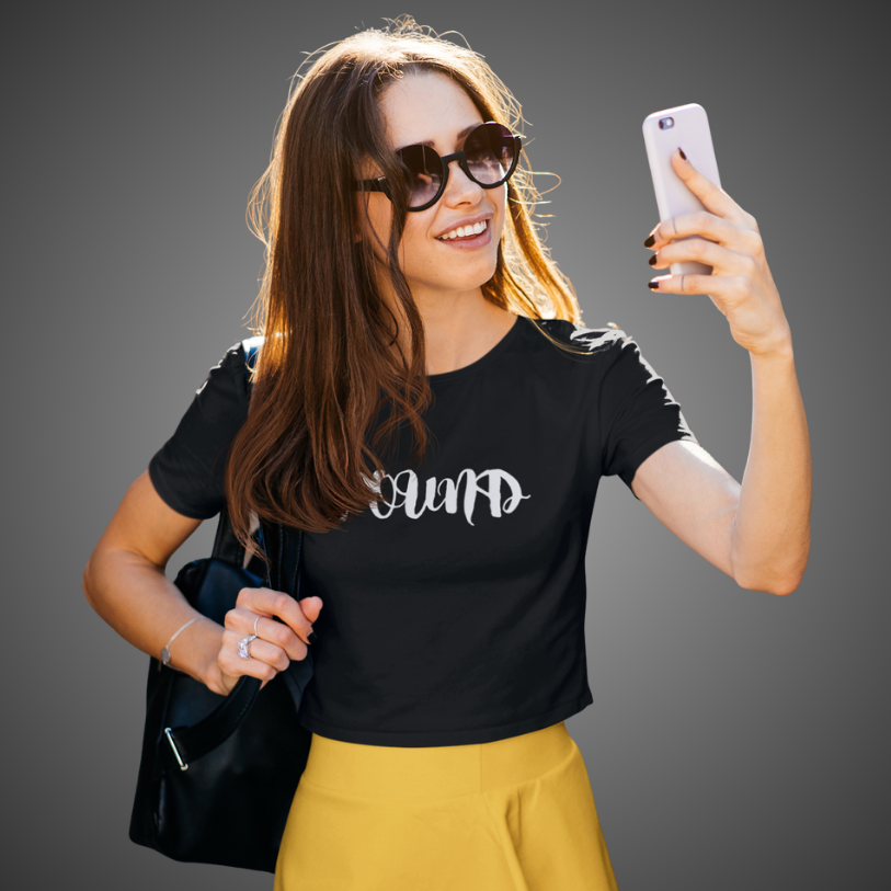 POUND Everyday Crop Top Cotton Tee Streetwear Fashion Lightweight Urban Gear