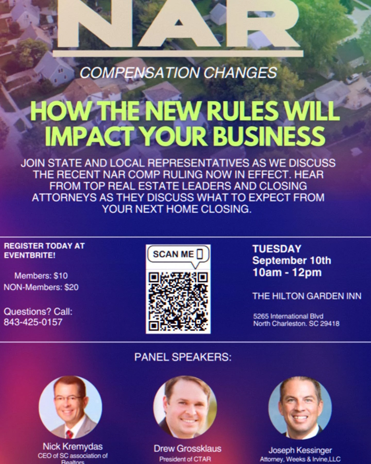 We could not be more excited to roll out our next event on September 10th. Come hear about the changes by the National Association of Realtors and how it could impact your business. We have a strong panel lined up, so register early 🤓✏️.